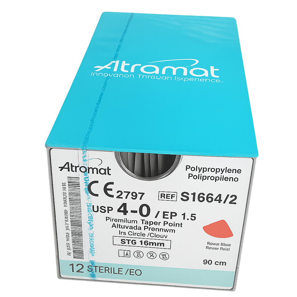 Hilo de sutura polipropileno Atromat USP 4-0 S1664/2