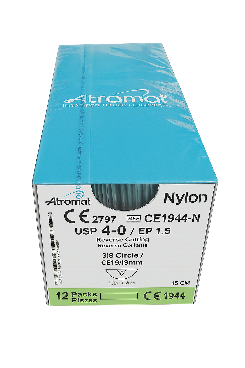 Suturas de Nylon Atromat 4-0 CE1944-N