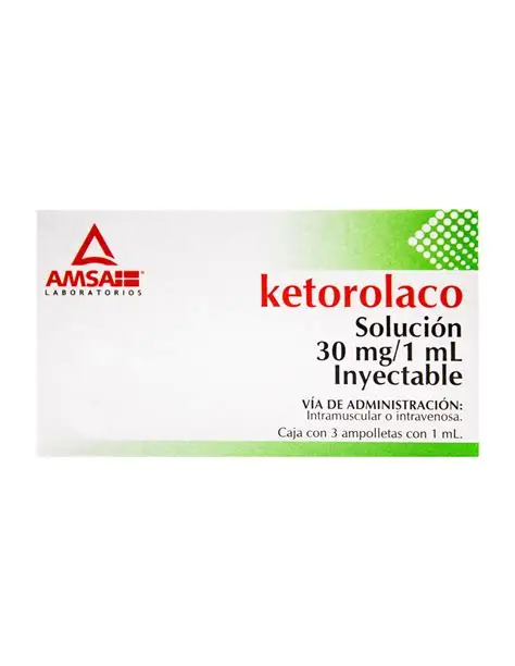 Ketorolaco Solución Inyectable 30 mg/1 mL