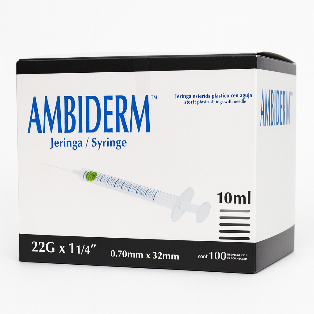 Jeringa Ambiderm 10ml 22g