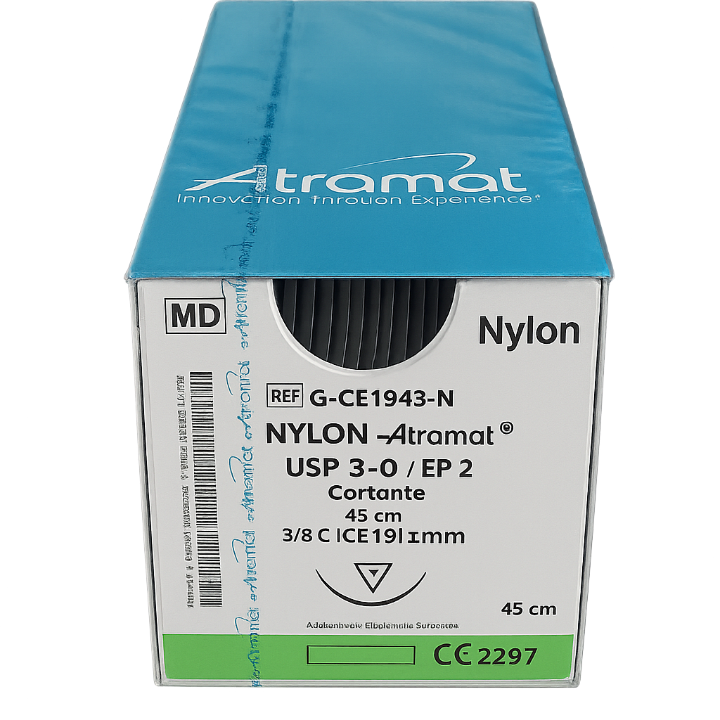Nylon Atramat USP 3-0 EP 2 Sutura PE1943-N 19MM