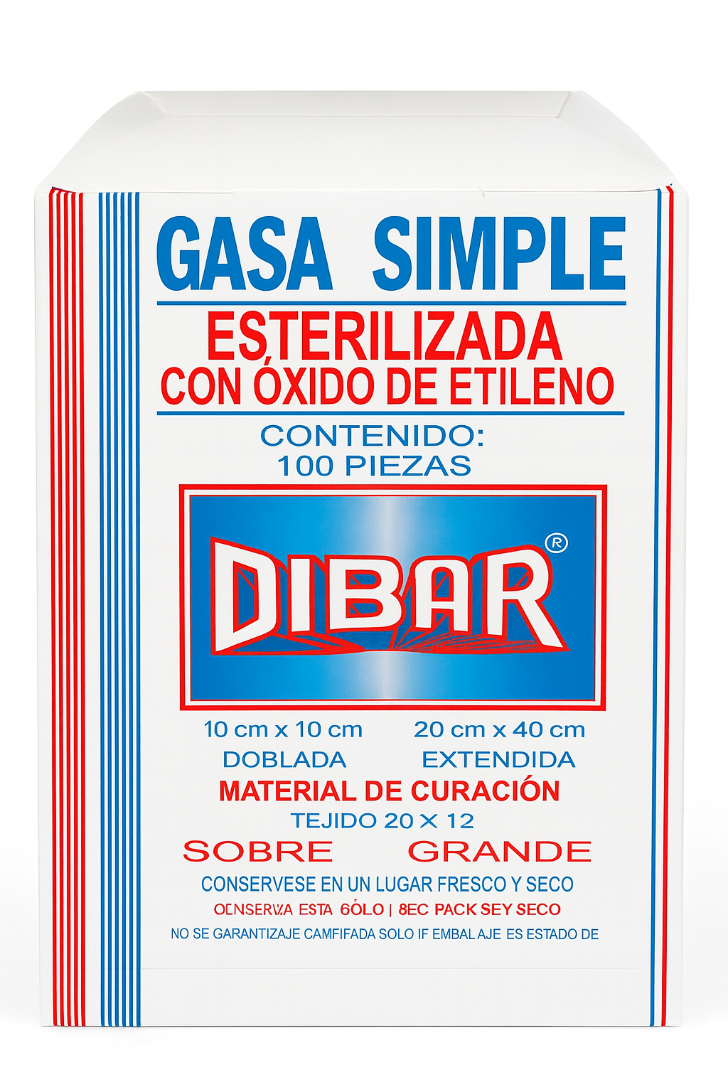 Gasa simple esterilizada Dibar 10x10