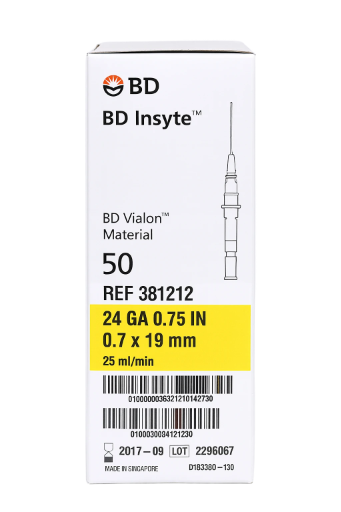 Catéter BD Insyte 24 GA x 0.75" c/1