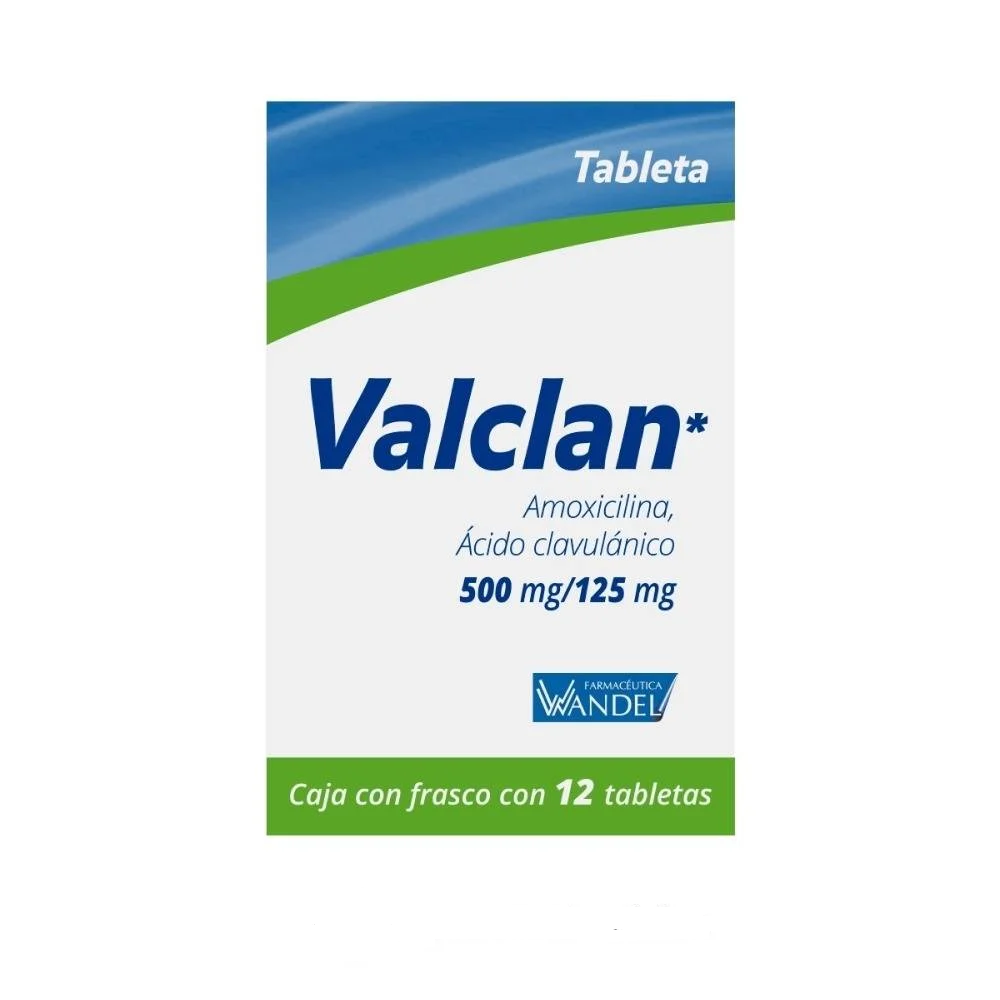 Valclan Tabletas 500 mg c/ 12 tabletas