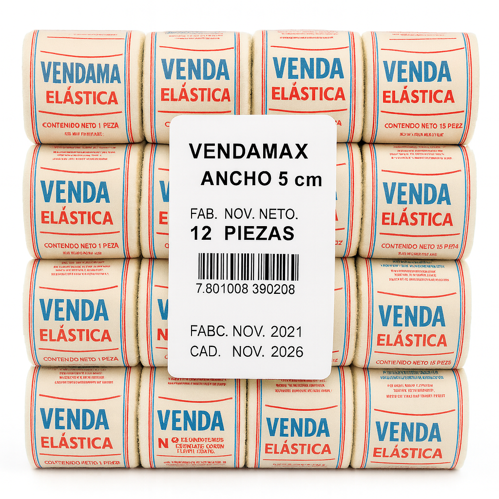Venda elástica Vendamax 5 cm con 12 piezas