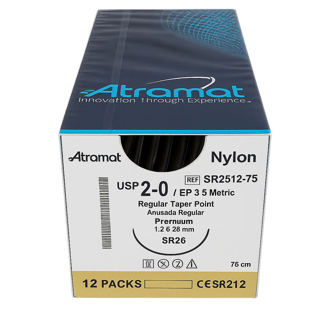 Sutura de nylon Atramat 2-0, SR2512-75