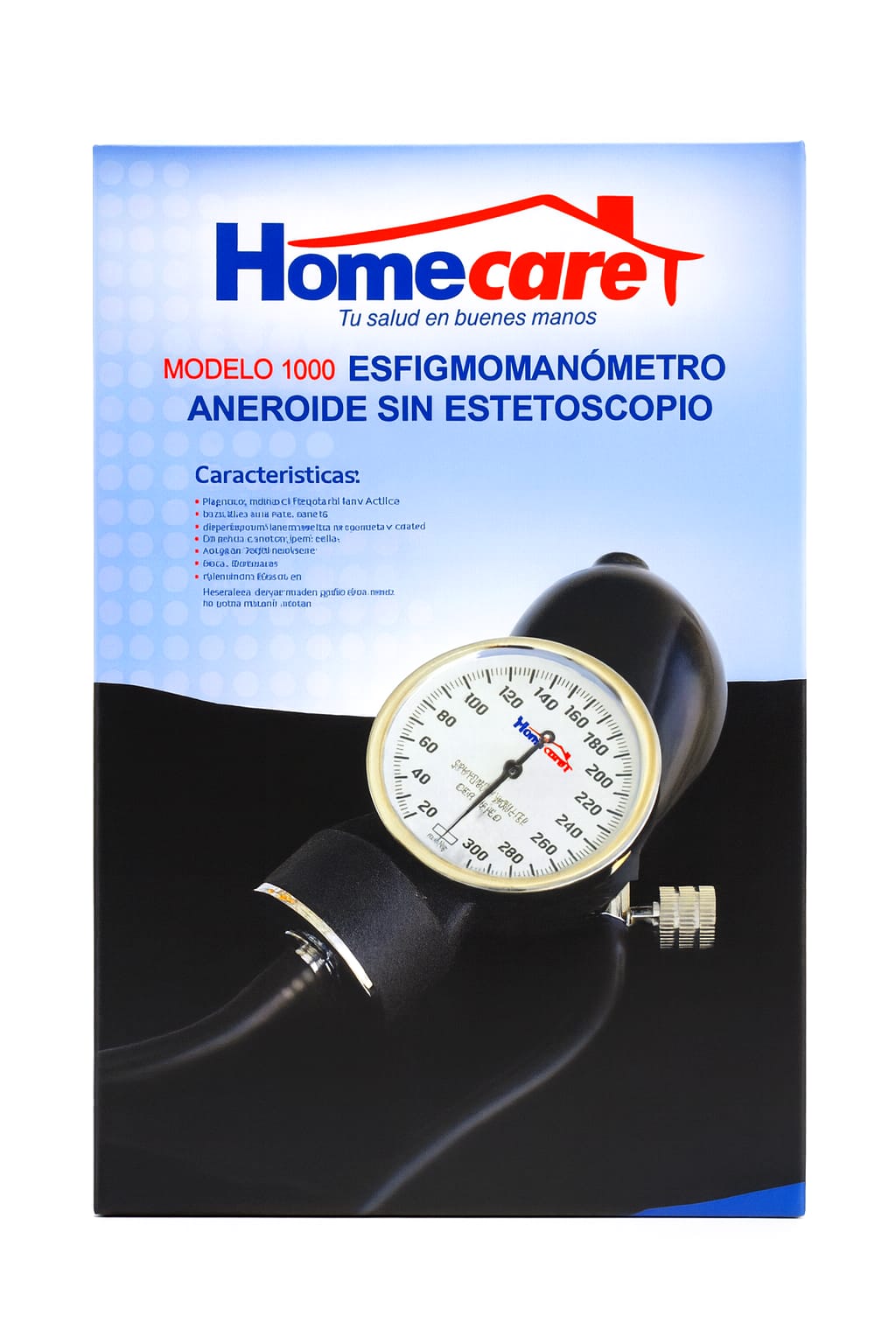 Esfigmomanómetro Aneroide sin Estetoscopio Homecare MODELO 1000 BRUTOAZALTE AJUSTABLE