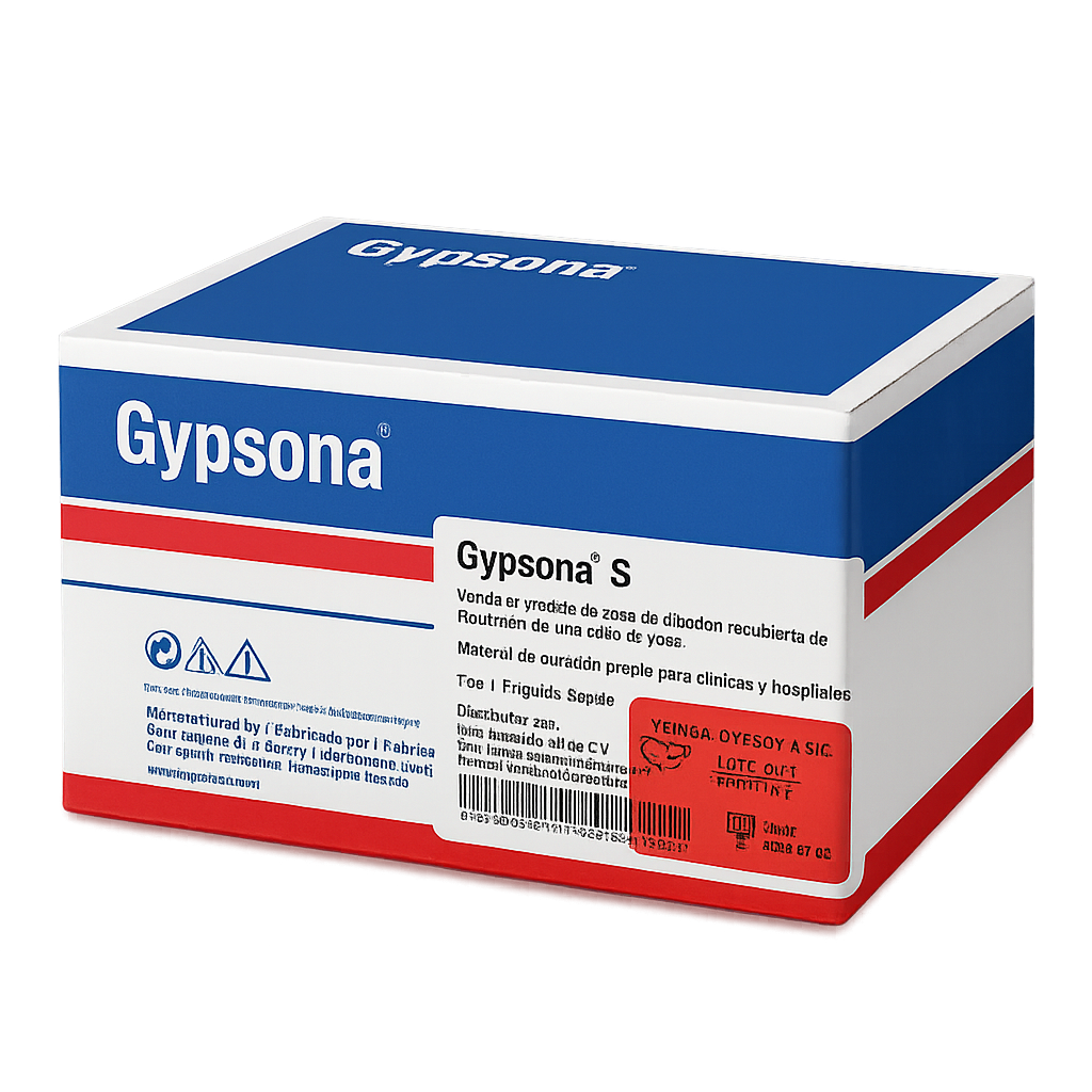 Venda de yeso Gypsona gasa algodón 10cmx2.75m Pack 12 Pzs Bsn