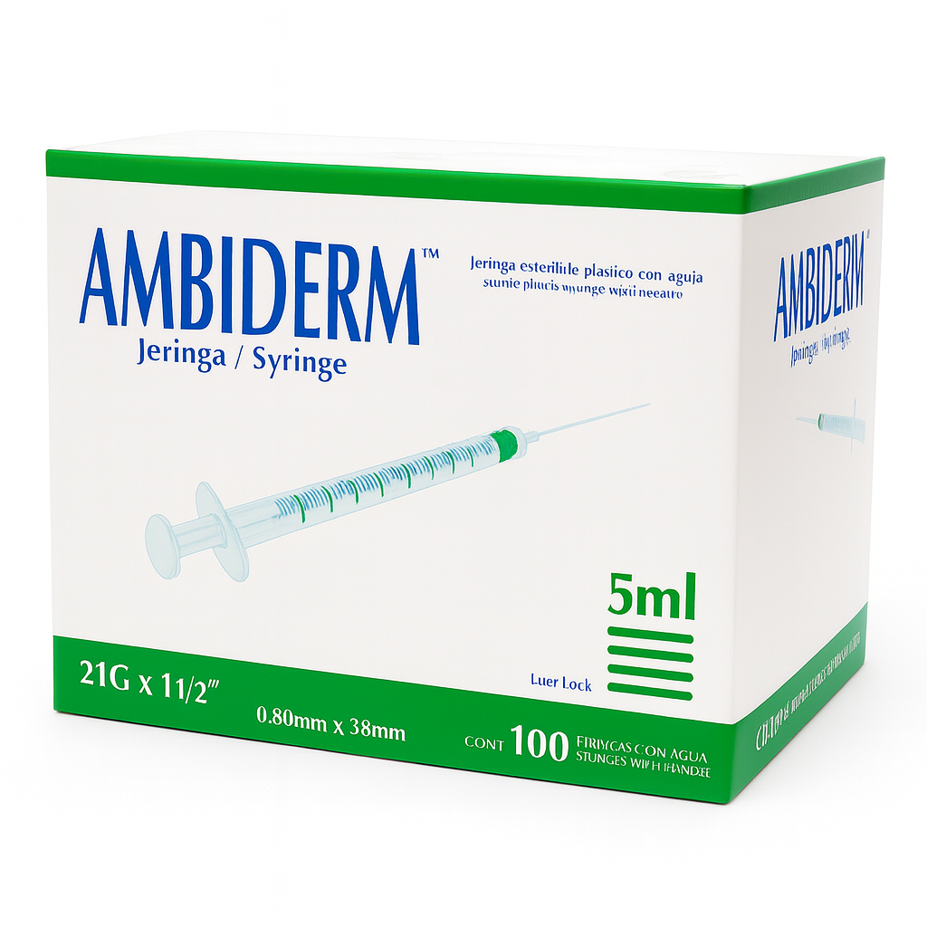 Jeringa Ambiderm de 5 ml 21g
