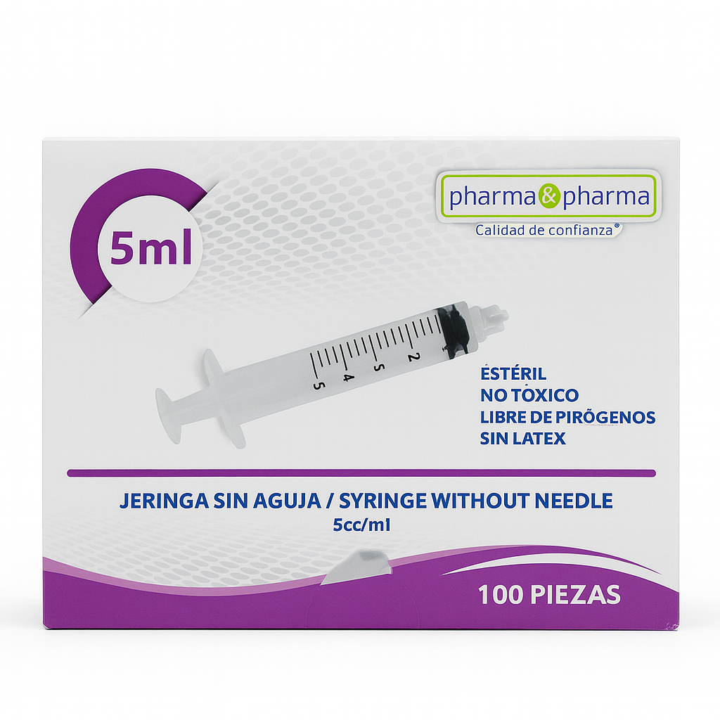 Jeringa sin aguja de 5 ml Pharma & Pharma