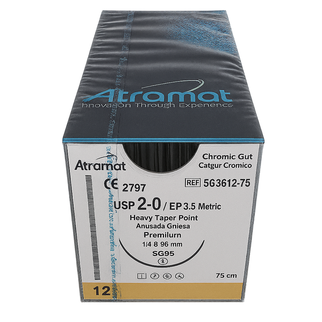 Catgut cromico USP 2-0 EP 3.5 Atramat SG3612-75