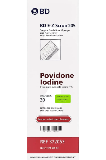 BD E-Z Scrub 205 con povidona yodada