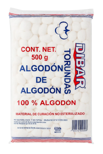 Torundas de algodón Dibar 500g