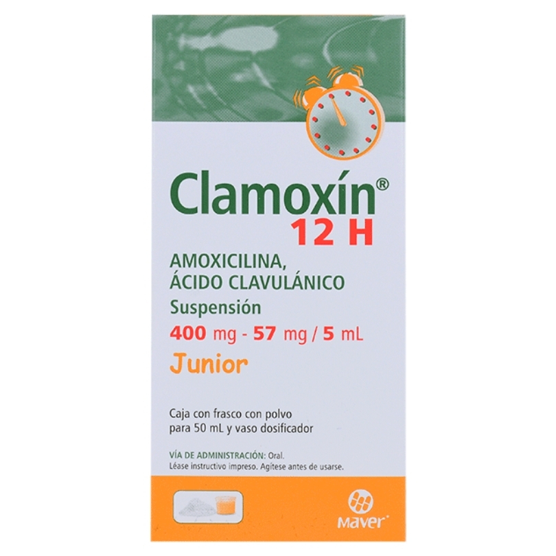 Clamoxín 12H Junior 400 mg / 5 ml