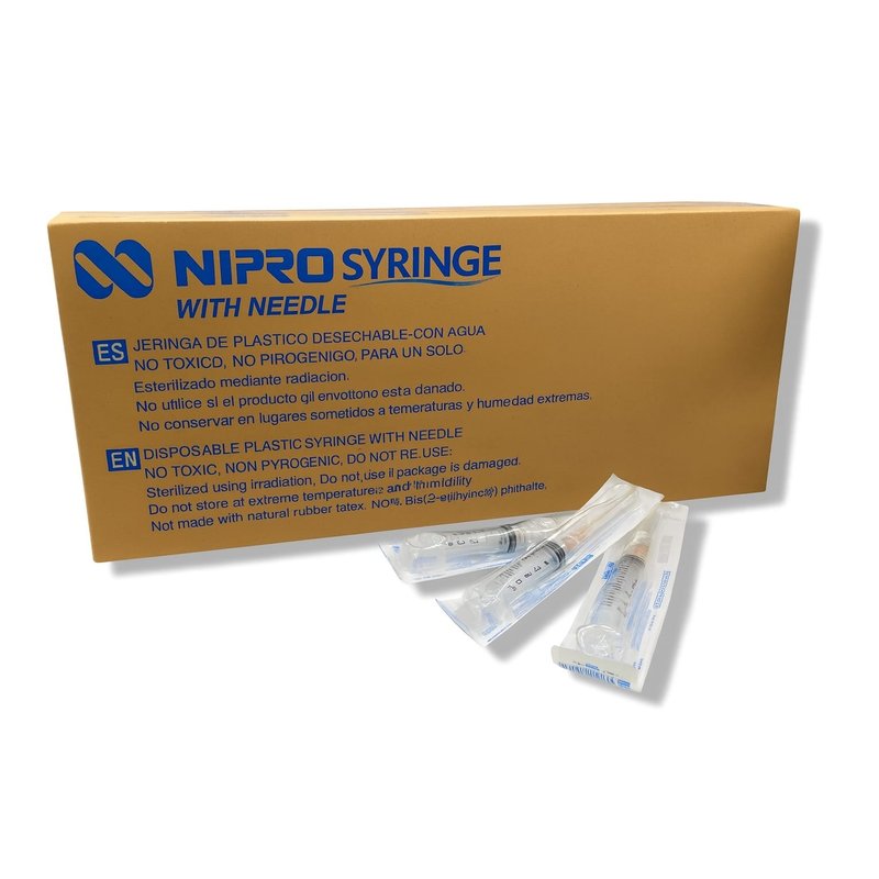 Jeringa desechable Nipro con aguja 10ml 21g