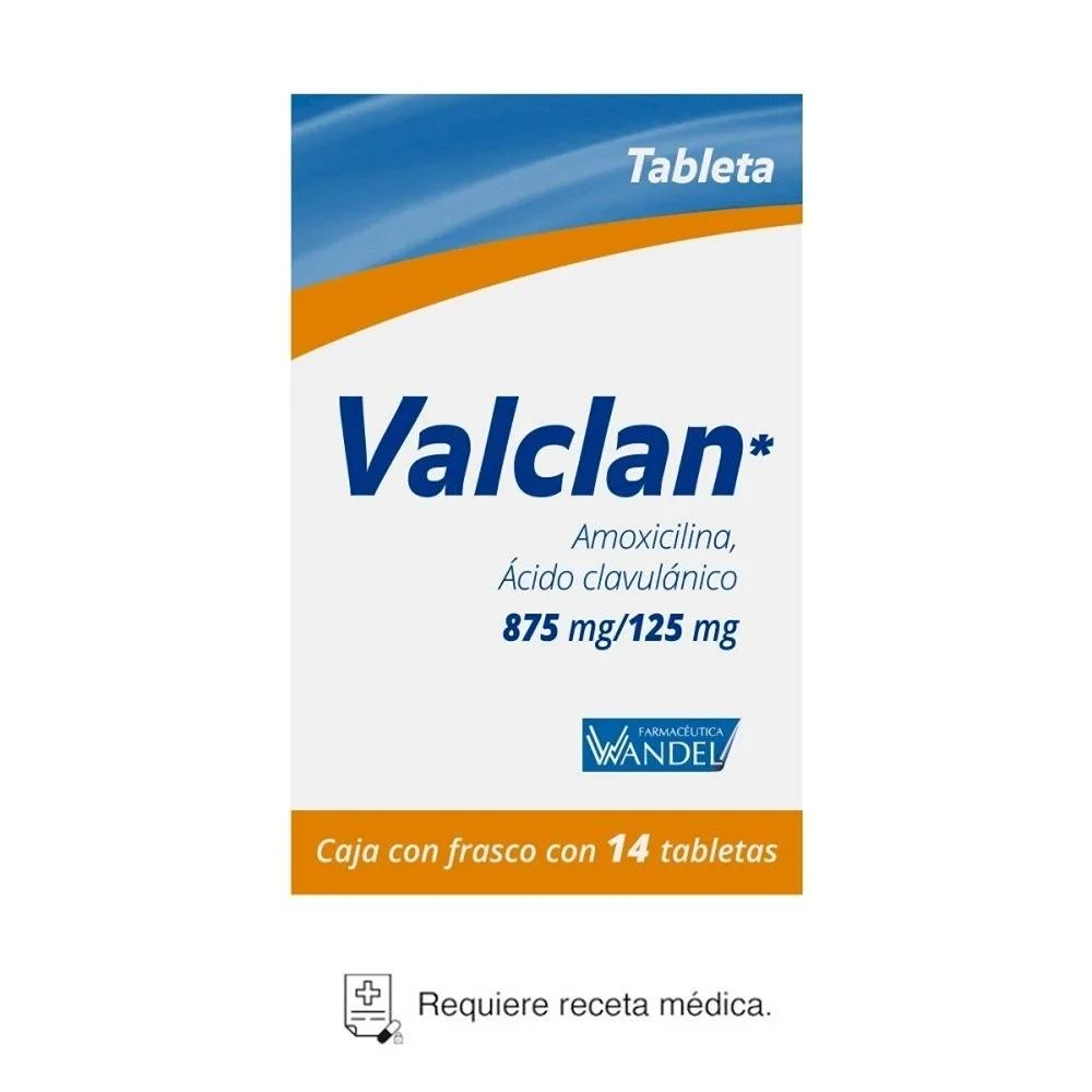 Valclan 875 mg/125 mg c/ 14 tabletas