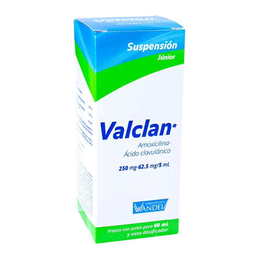 Valclan suspensión junior 250 mg/62.5 mg/5 mL