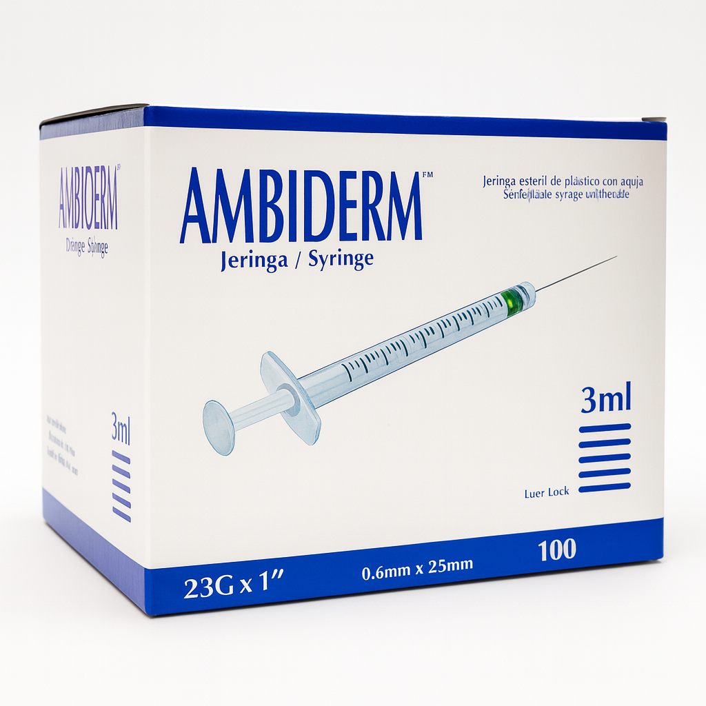Jeringa Ambiderm 3ml 23G