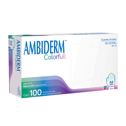 Guantes de látex Ambiderm Colorfull