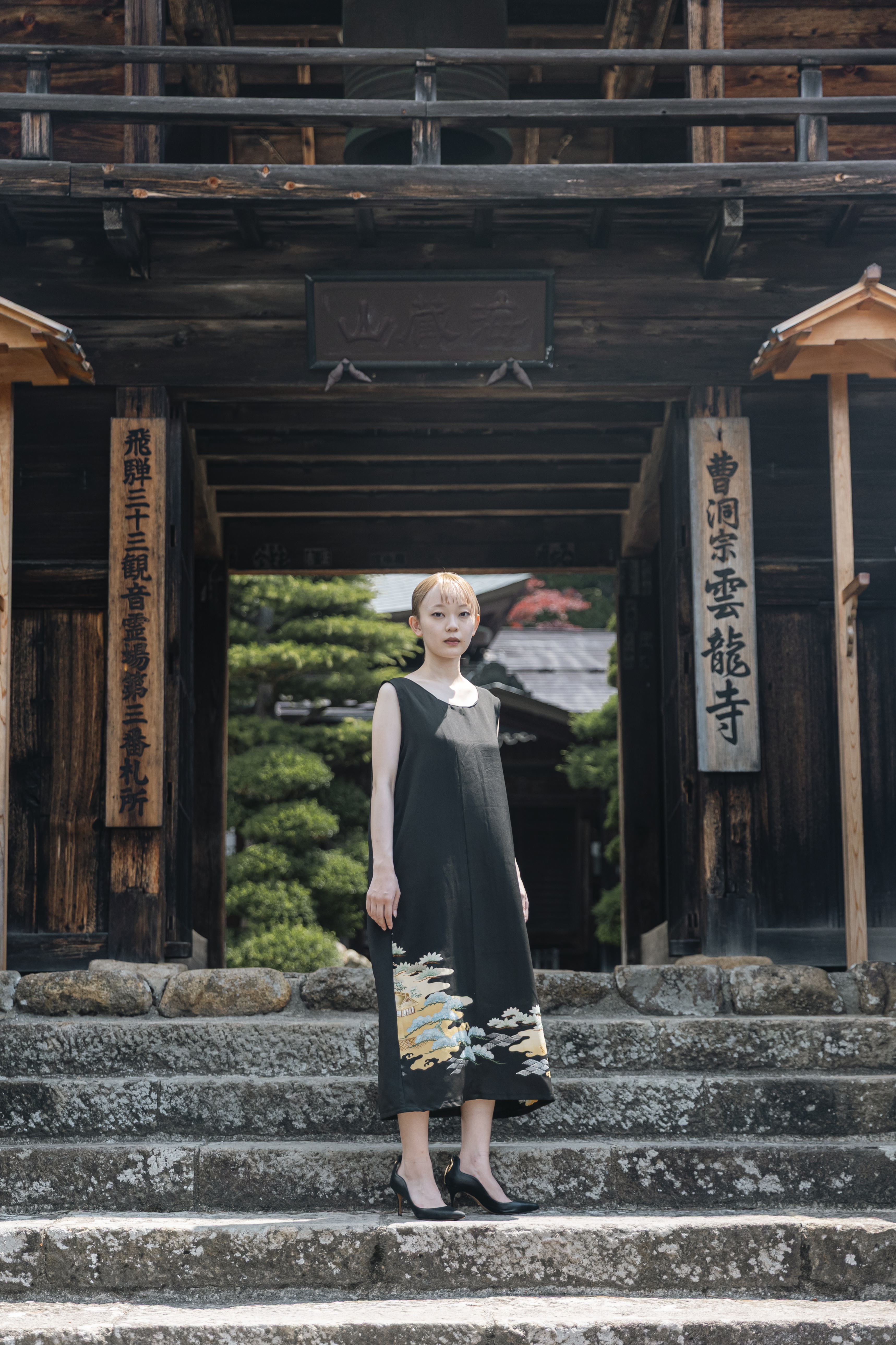 KIMONO DRESS〈Matsu Noir〉