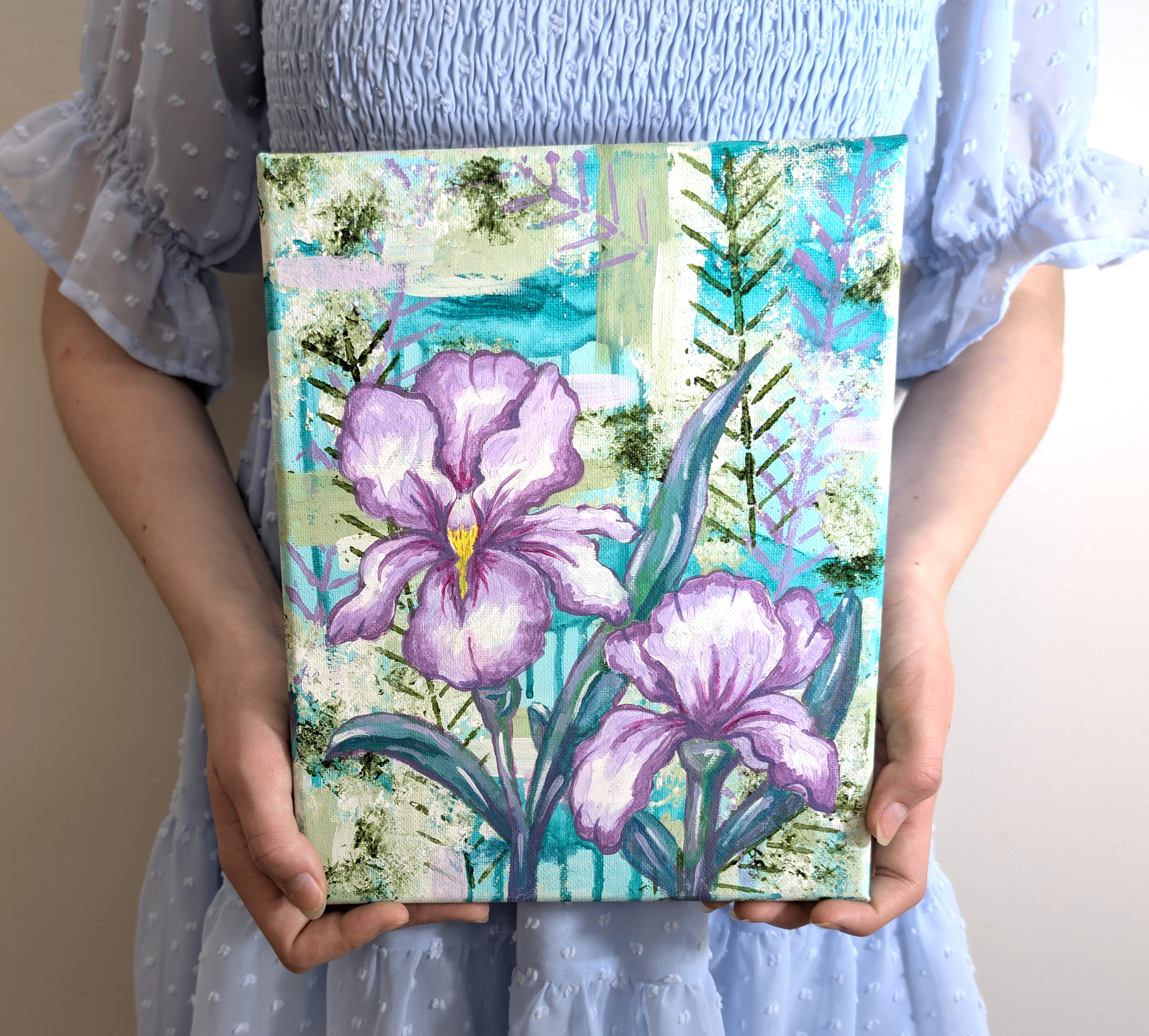 "Iris" Original Painting -8X10