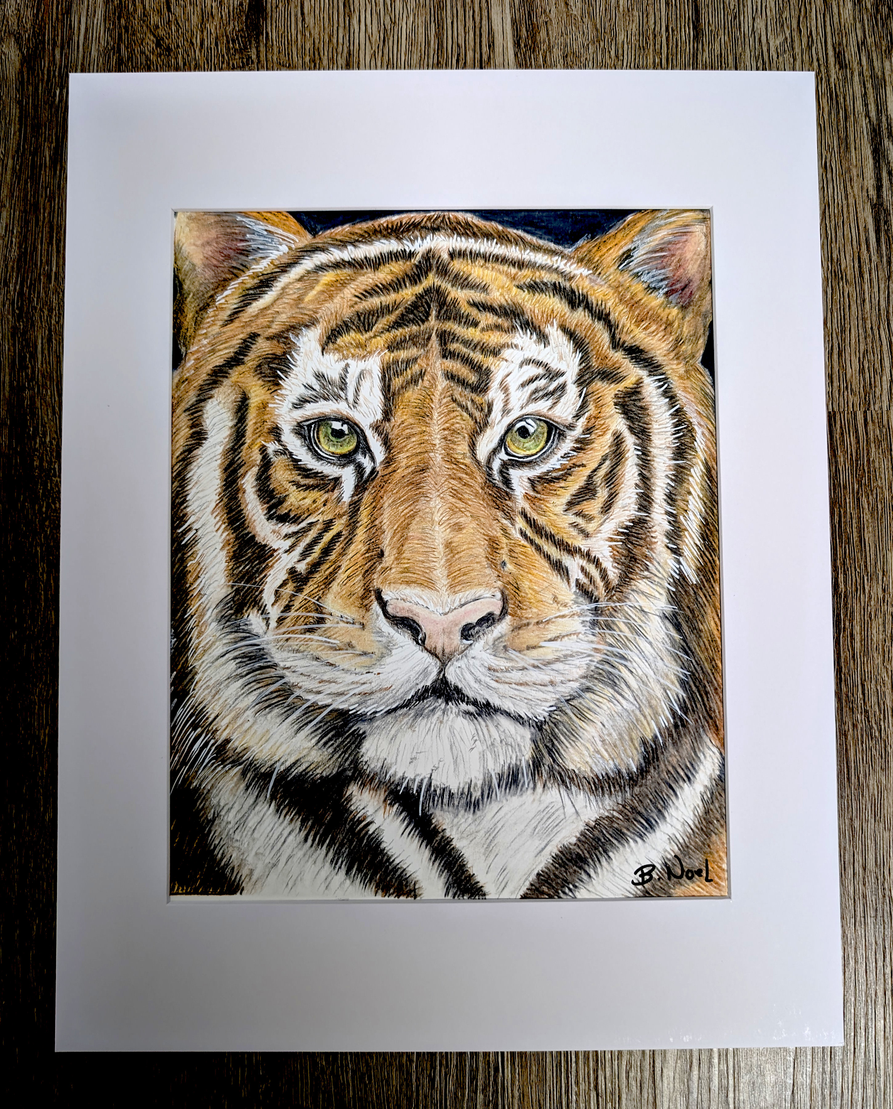 "The Protector" Original 11x14 Matted to 8x10