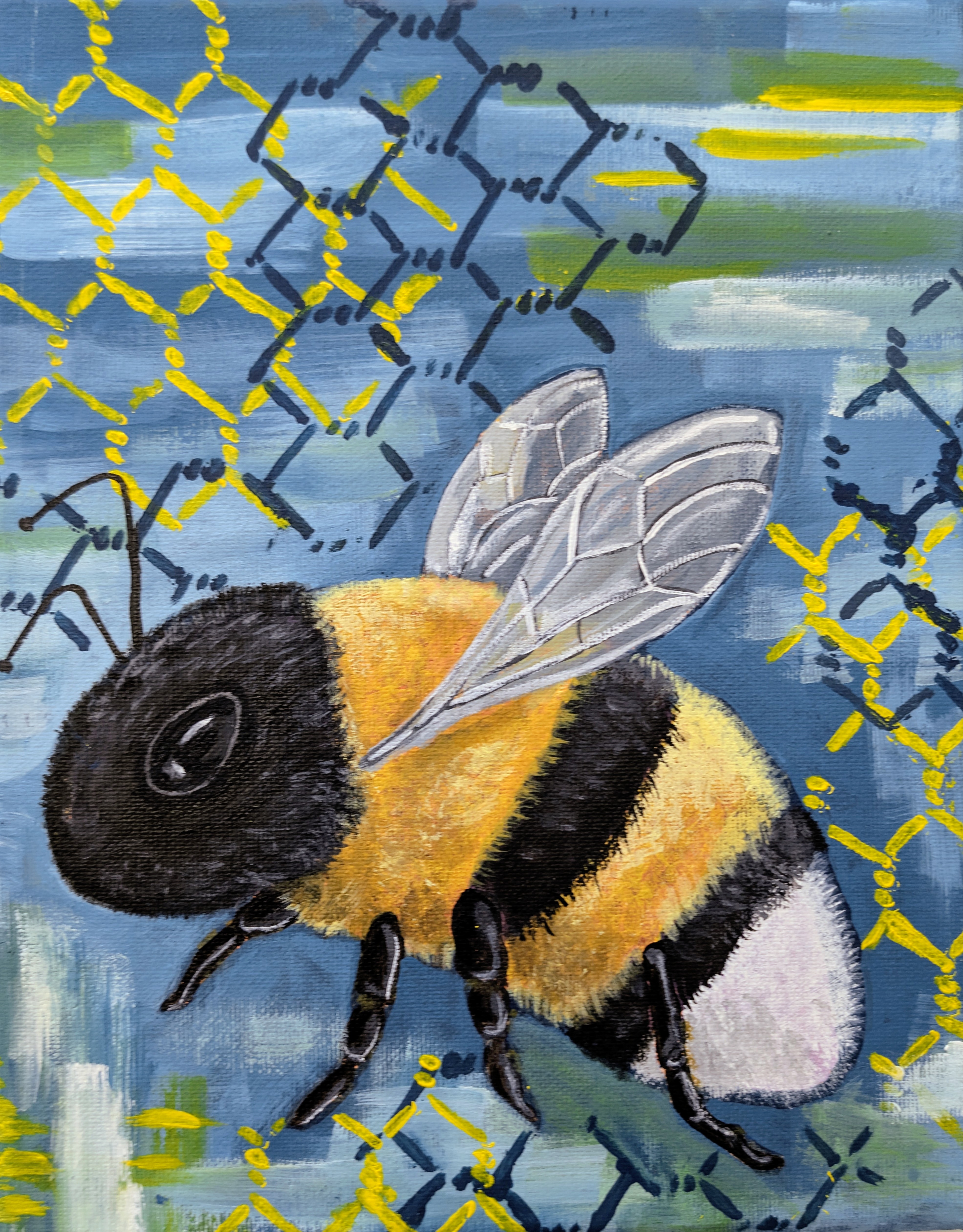 Bee Original Painting -8x10