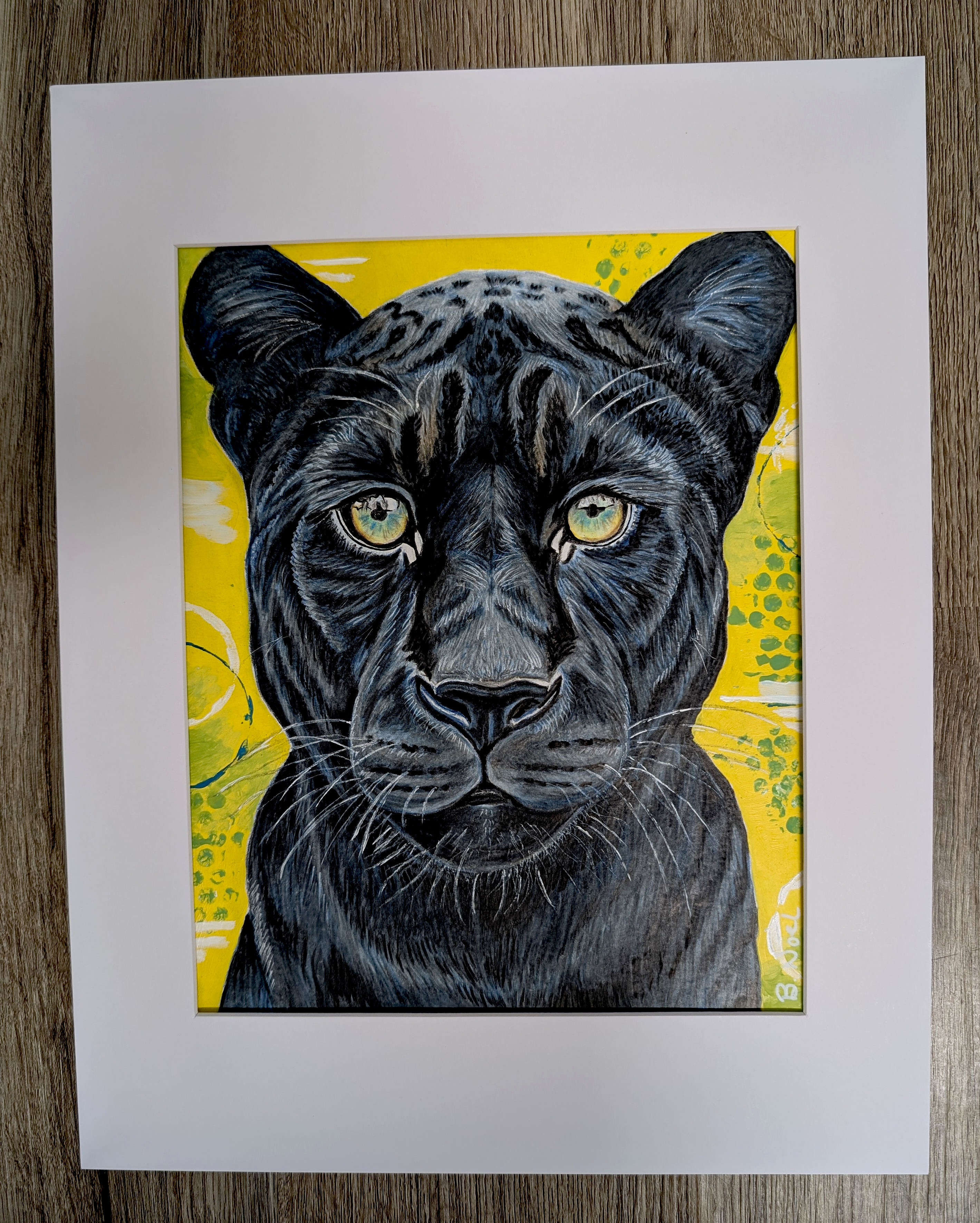 Black Panther Original 11x14 Matted to 8x10