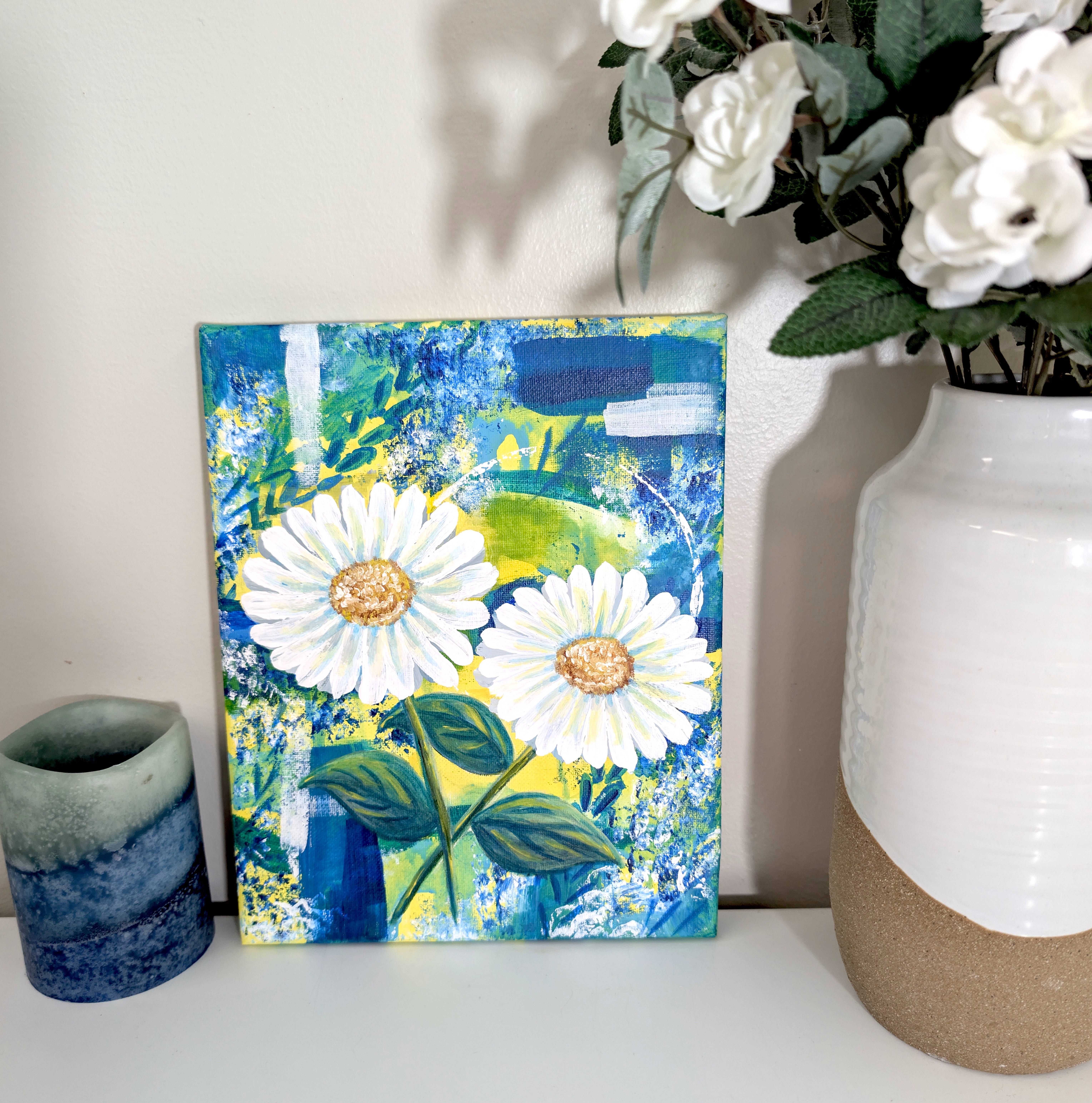 "Daisies" Original Painting -8X10