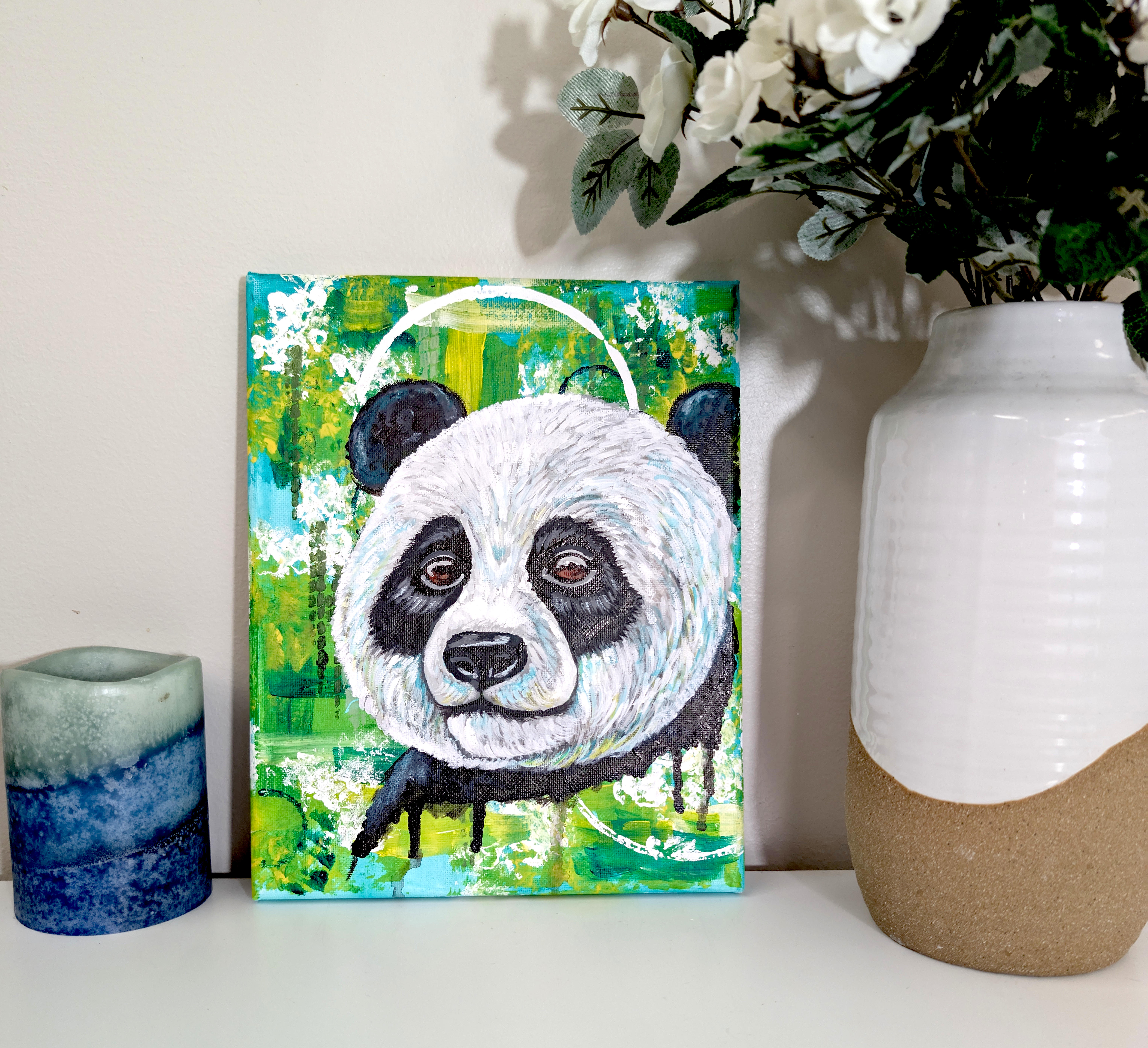 "Playful Panda" Original Painting -8X10