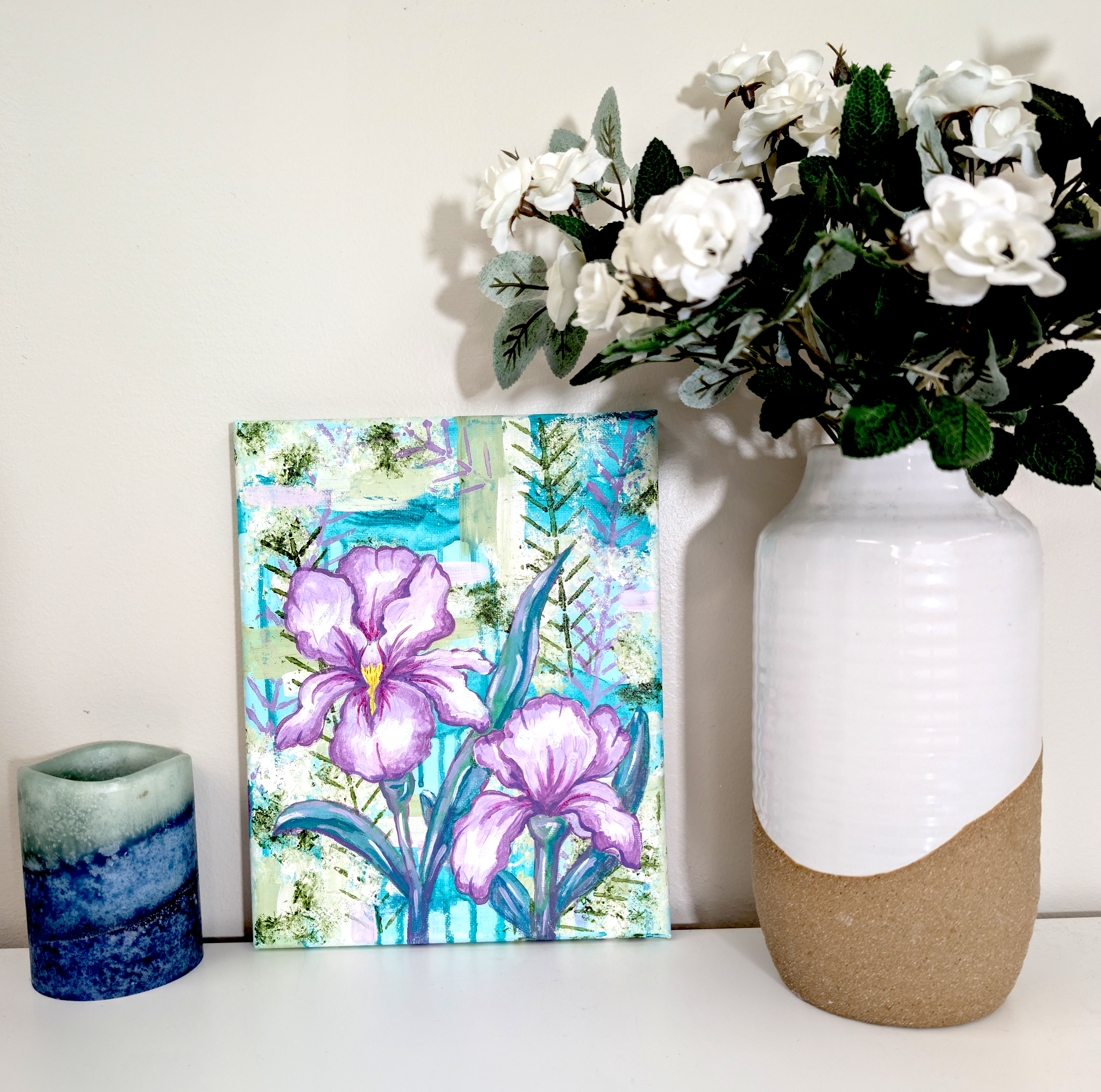 "Iris" Original Painting -8X10