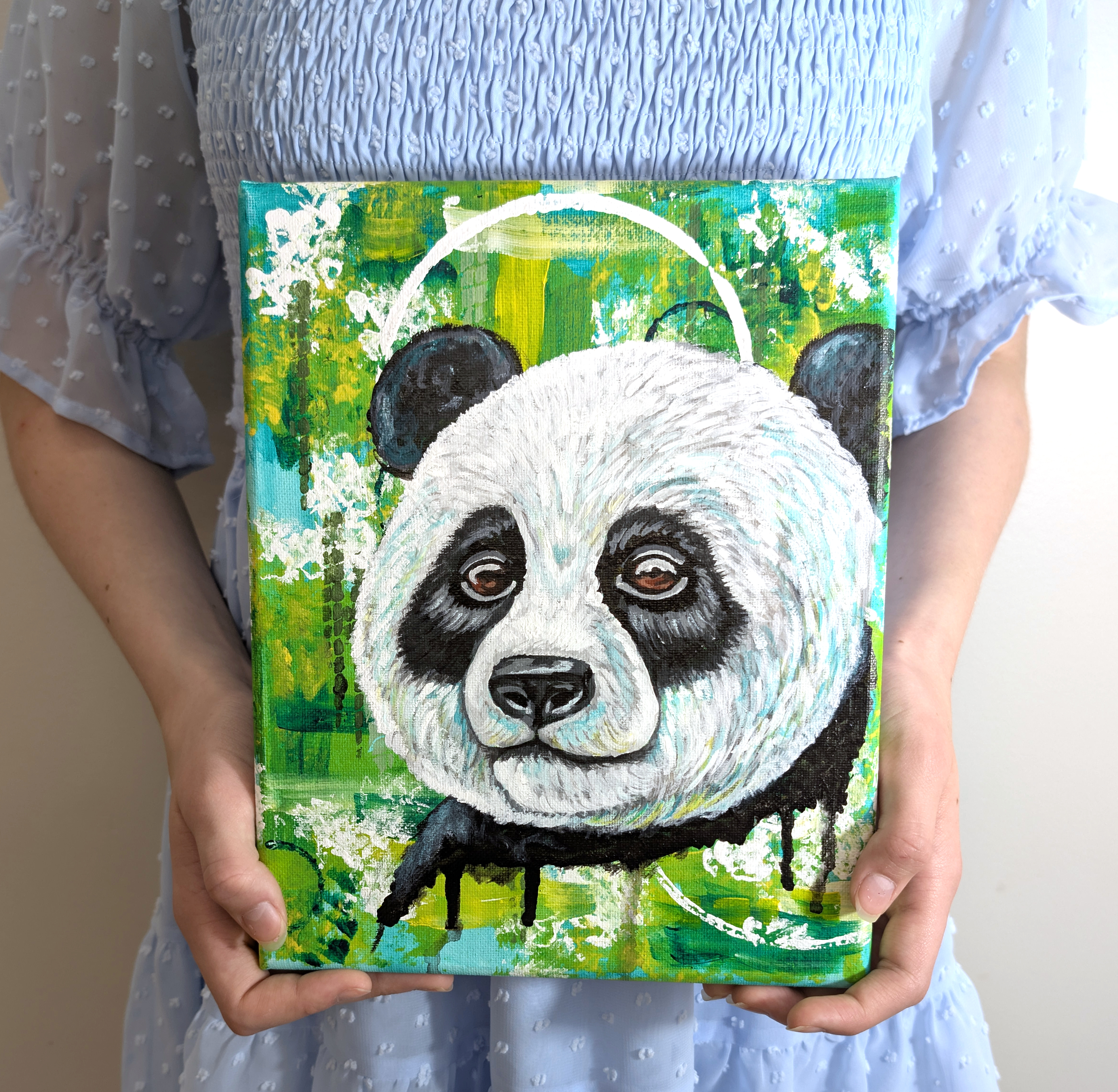"Playful Panda" Original Painting -8X10