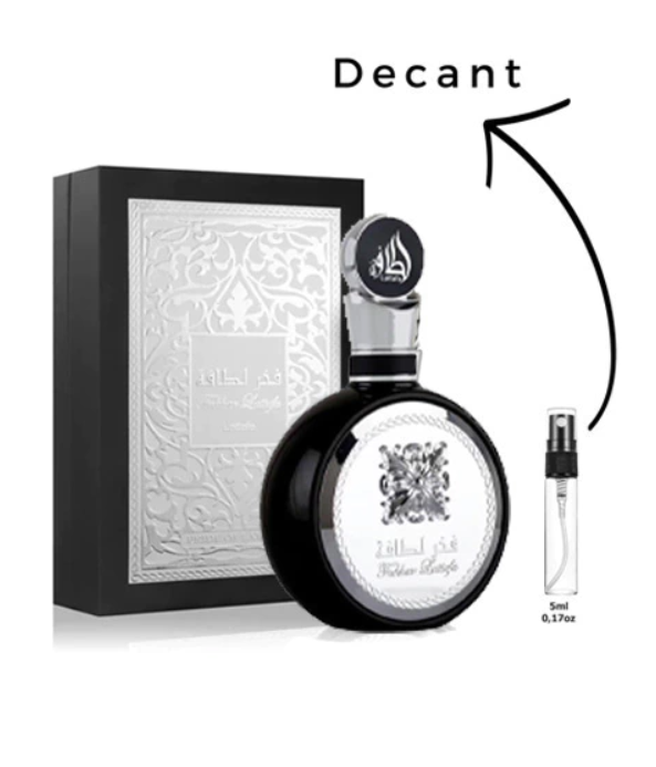 Decant de 5 ml Lattafa Fakhar Black para Hombre
