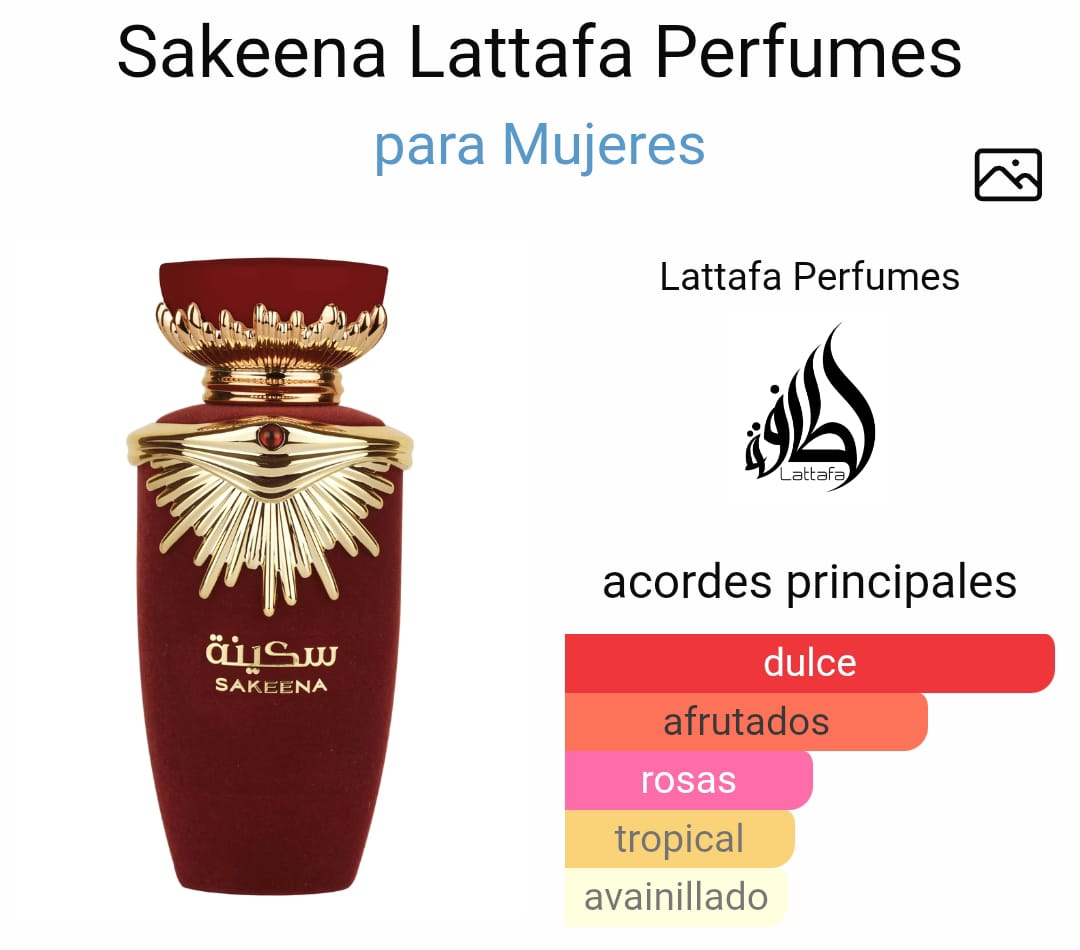 Lattafa Sakeena Perfume 100ml para Mujer 