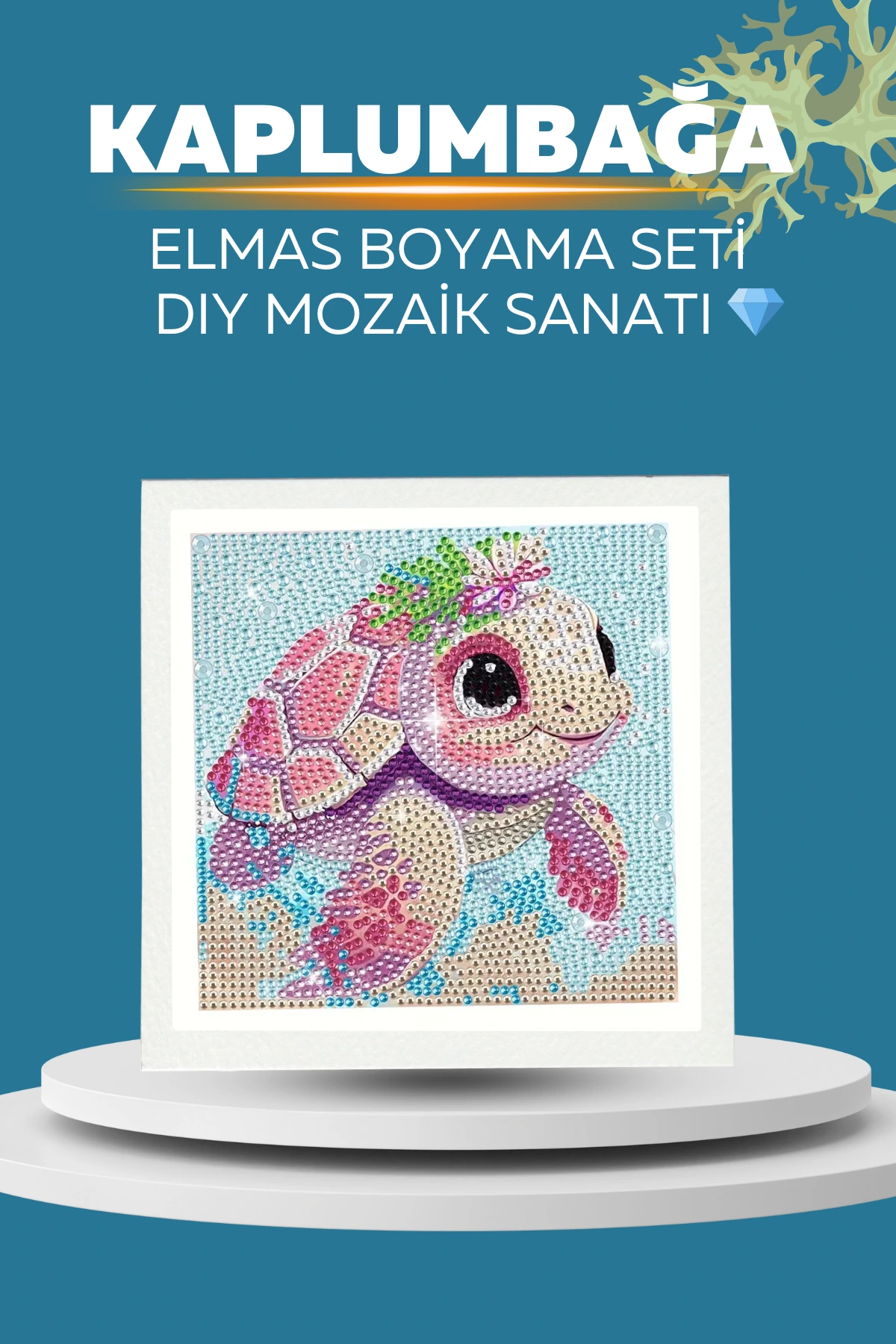 Sevimli Kaplumbağa Elmas Boyama Kiti | DIY Mozaik Sanatı