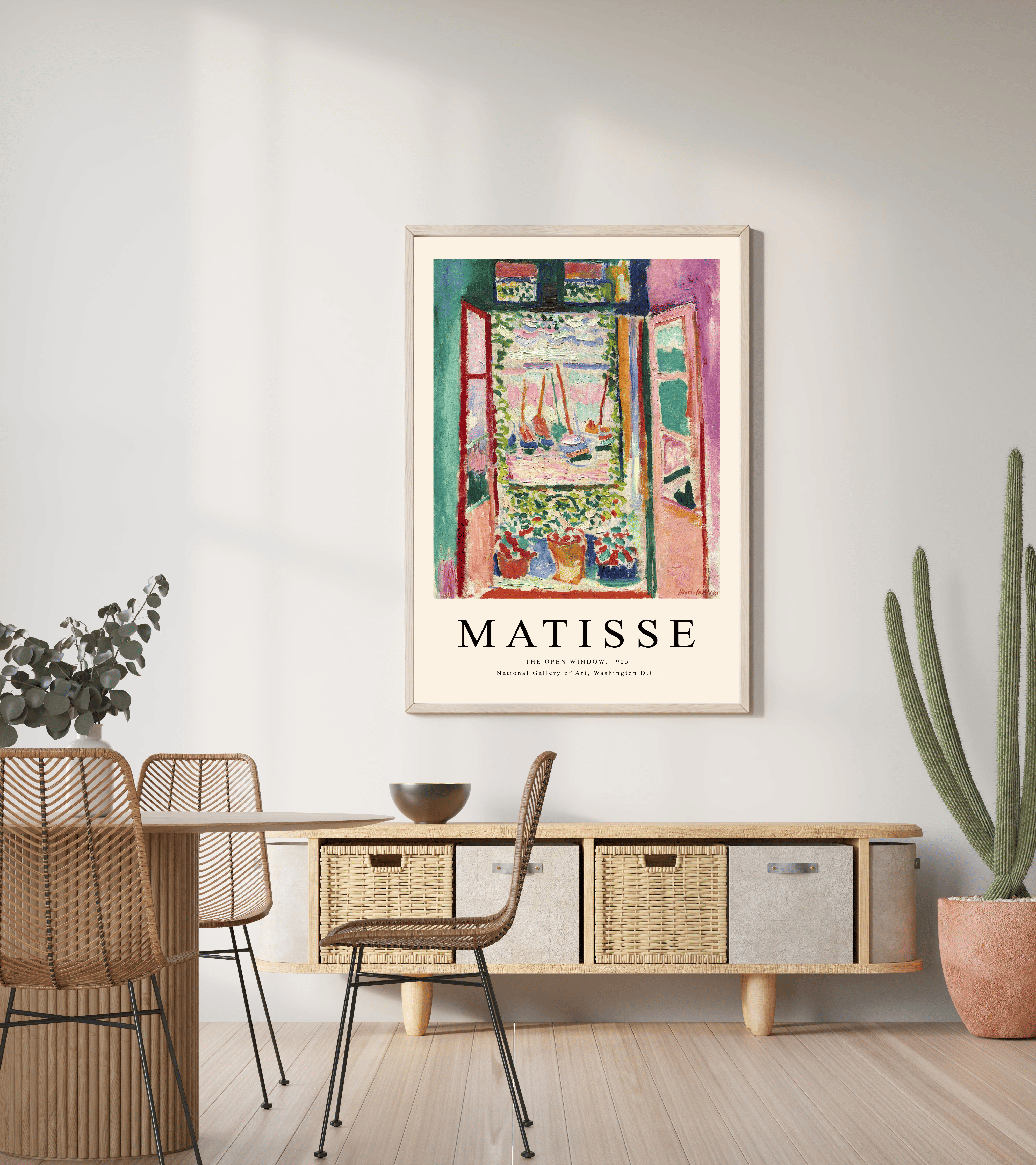 Lüks Duvar Dekoru | Henri Matisse "Açık Pencere" Sanat Posteri/Çerçevesiz