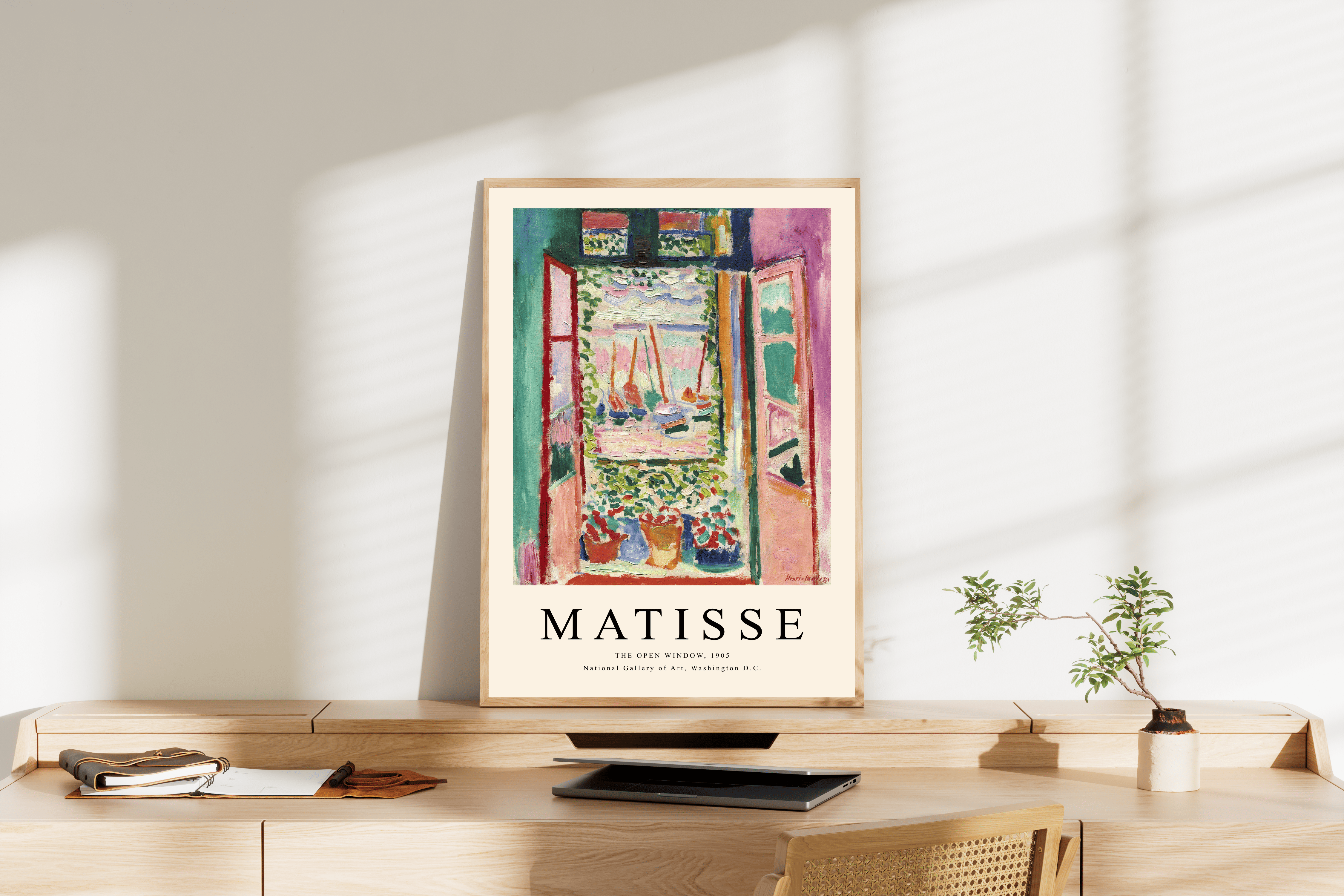 Lüks Duvar Dekoru | Henri Matisse "Açık Pencere" Sanat Posteri/Çerçevesiz