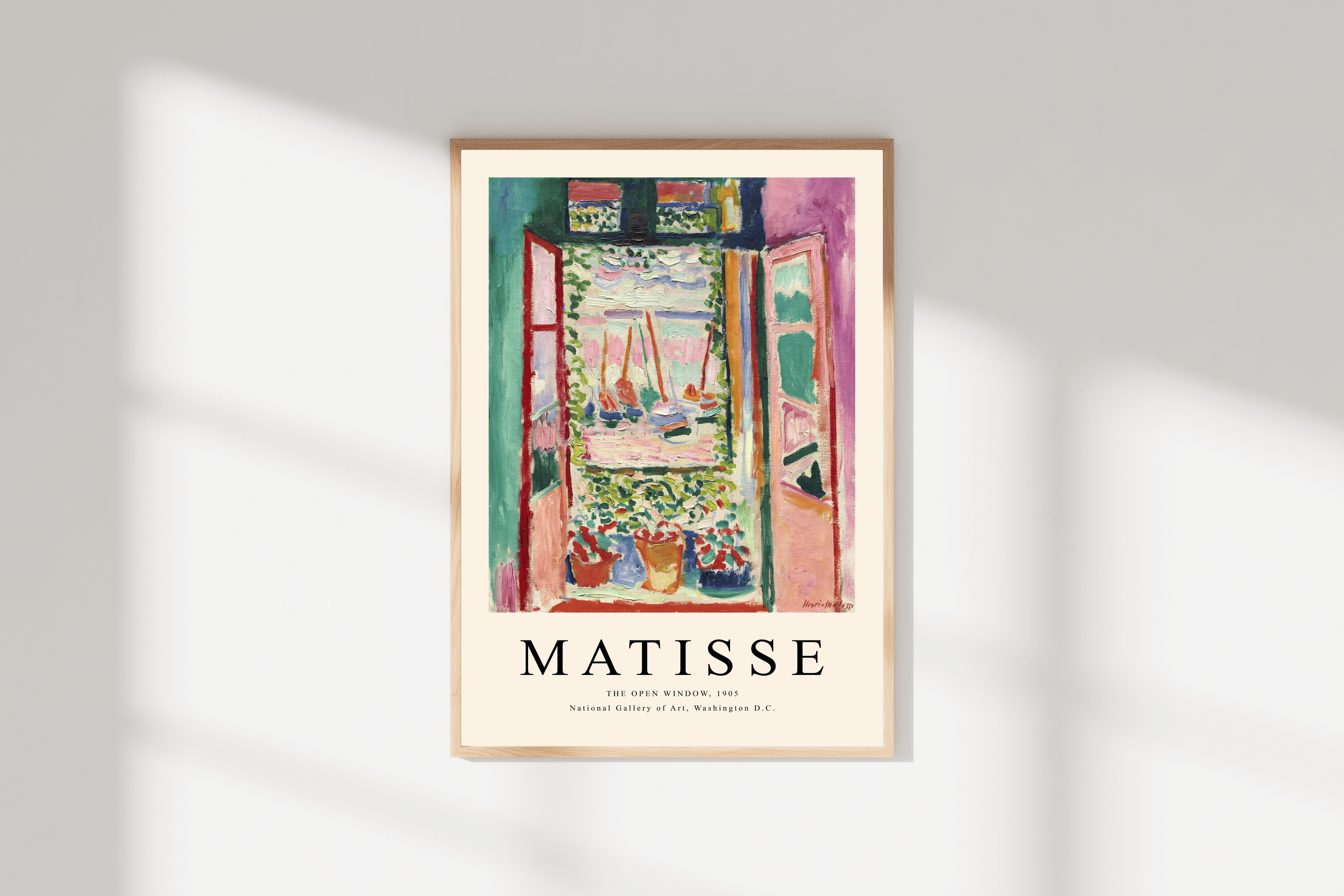 Lüks Duvar Dekoru | Henri Matisse "Açık Pencere" Sanat Posteri/Çerçevesiz