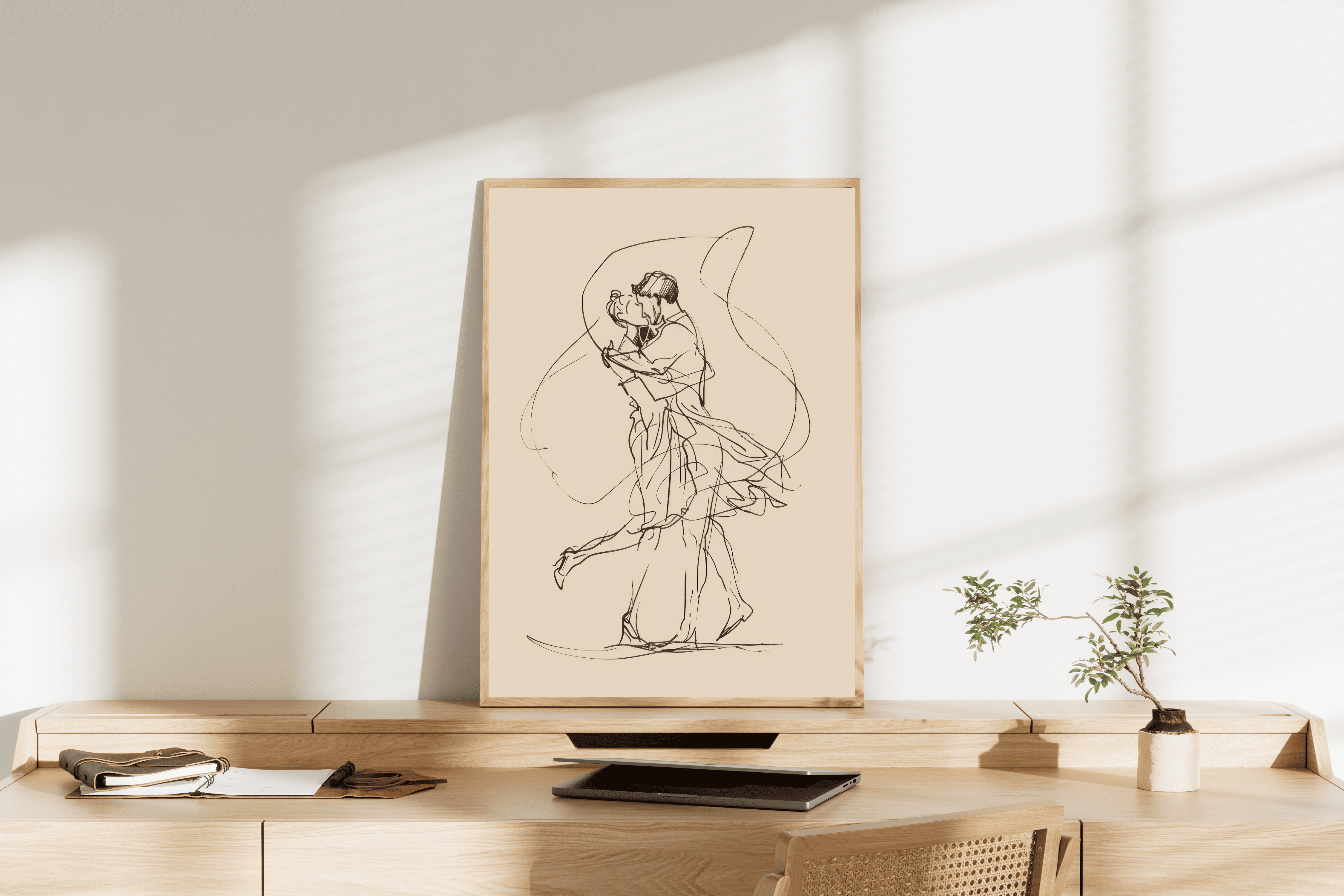 Romantik Sanat Posteri | Aşk ve Dans Sanatı/Çerçevesiz