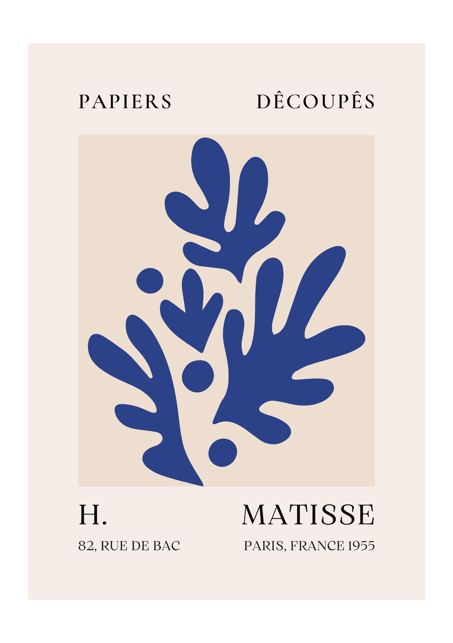 Henri Matisse "Papiers Découpés" Posteri | Mavi Bitki Formu/Çerçevesiz