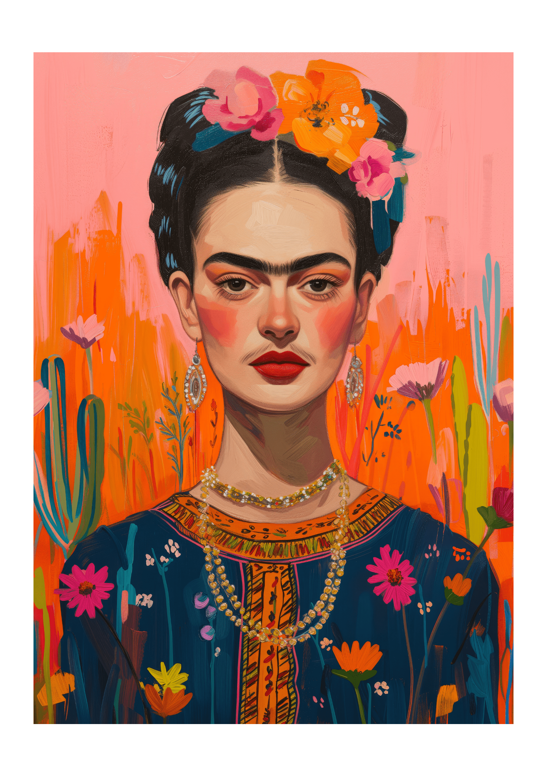 Güçlü Kadın Sanatı | Frida Kahlo Posteri/Çerçevesiz