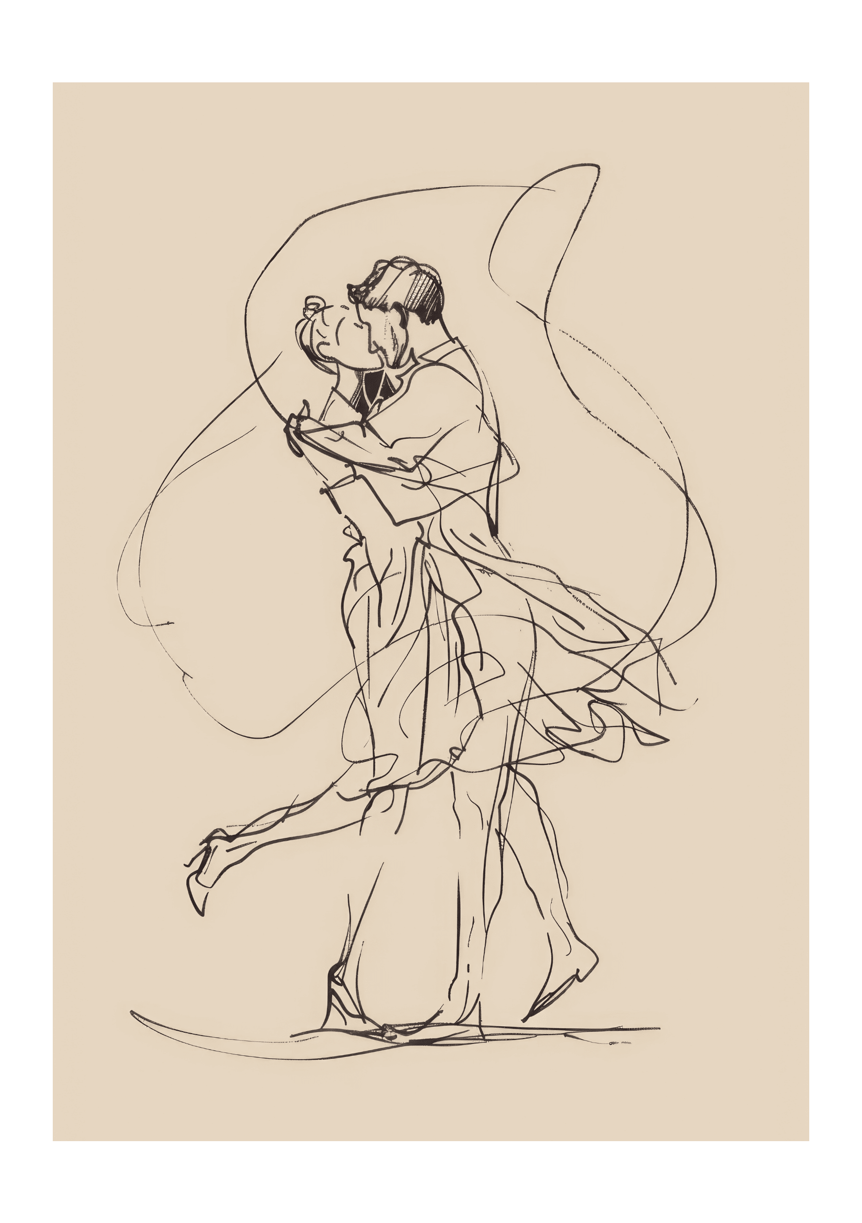 Romantik Sanat Posteri | Aşk ve Dans Sanatı/Çerçevesiz