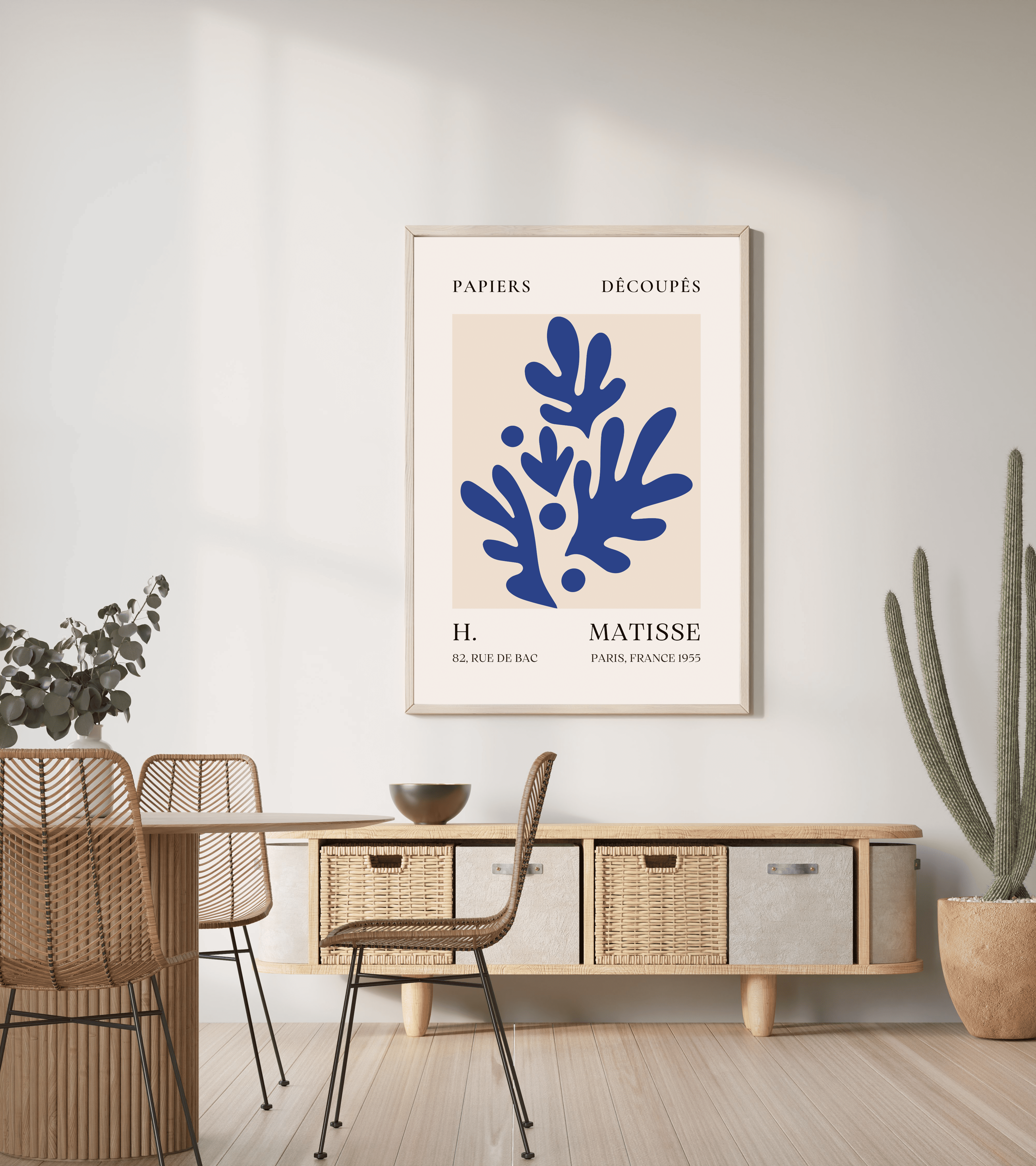 Henri Matisse "Papiers Découpés" Posteri | Mavi Bitki Formu/Çerçevesiz