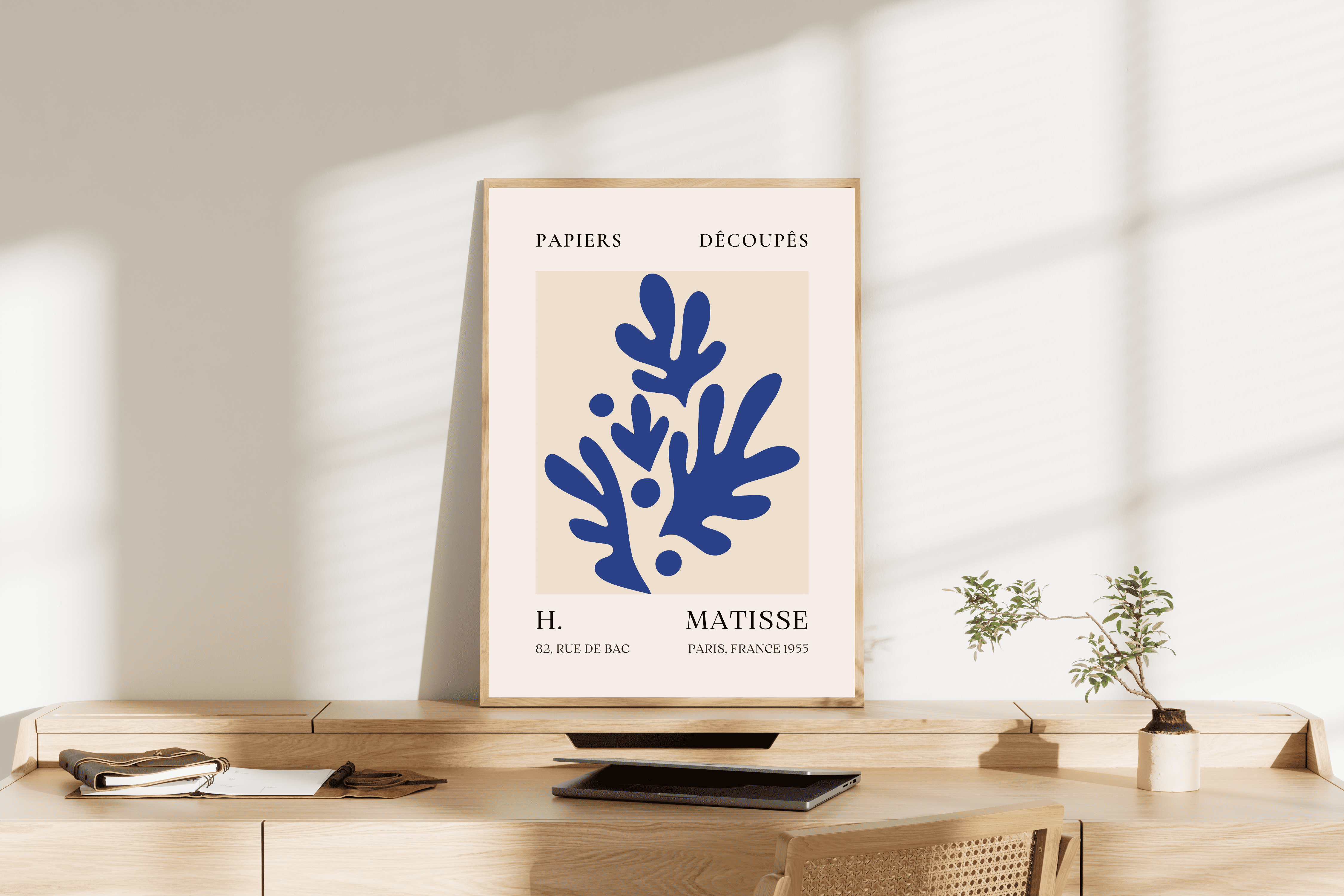 Henri Matisse "Papiers Découpés" Posteri | Mavi Bitki Formu/Çerçevesiz