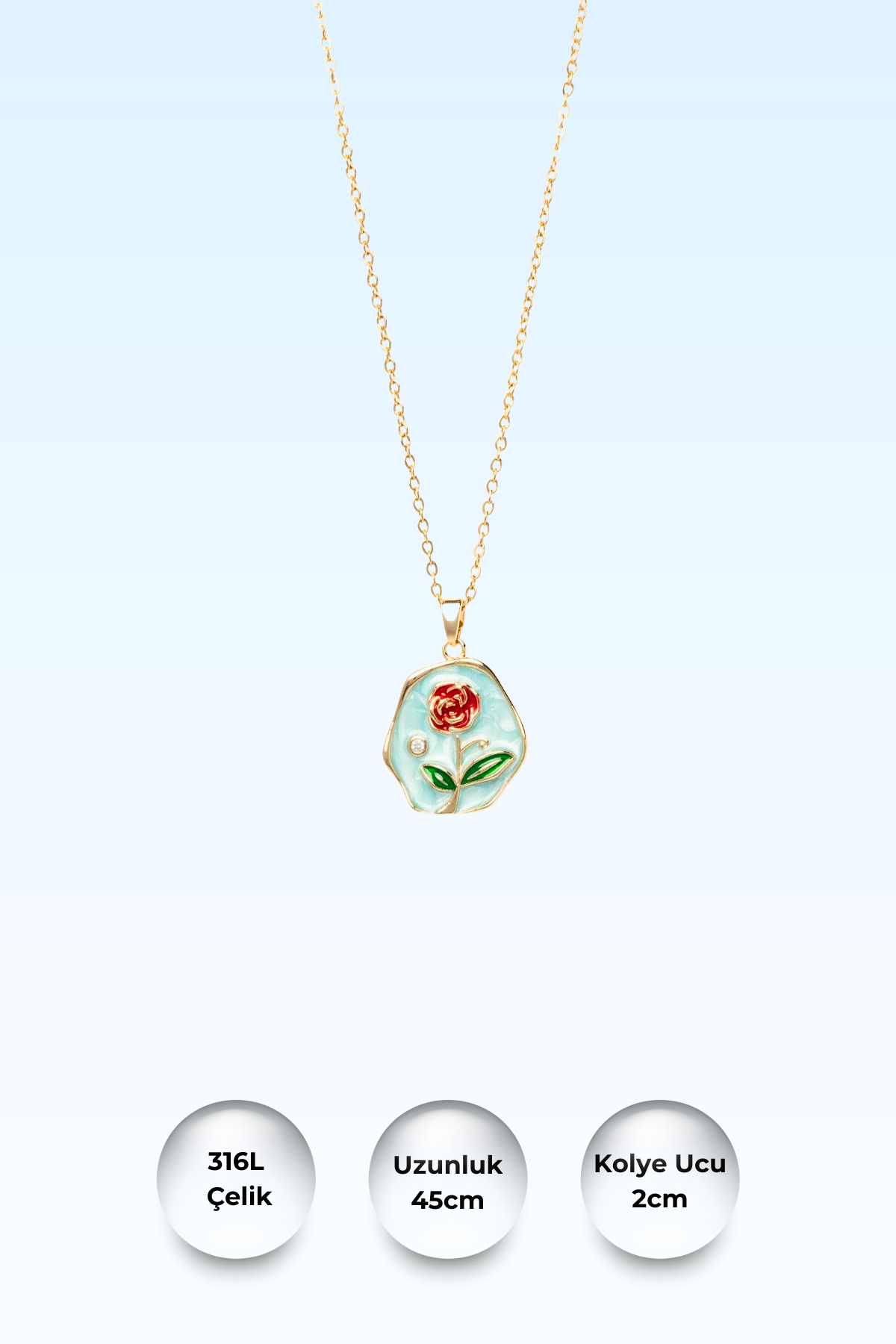 ✨ Aşk Büyüsü Seninle: Romantik Kırmızı Gül Kolyemizle Her Anın Özel Olsun! 💖