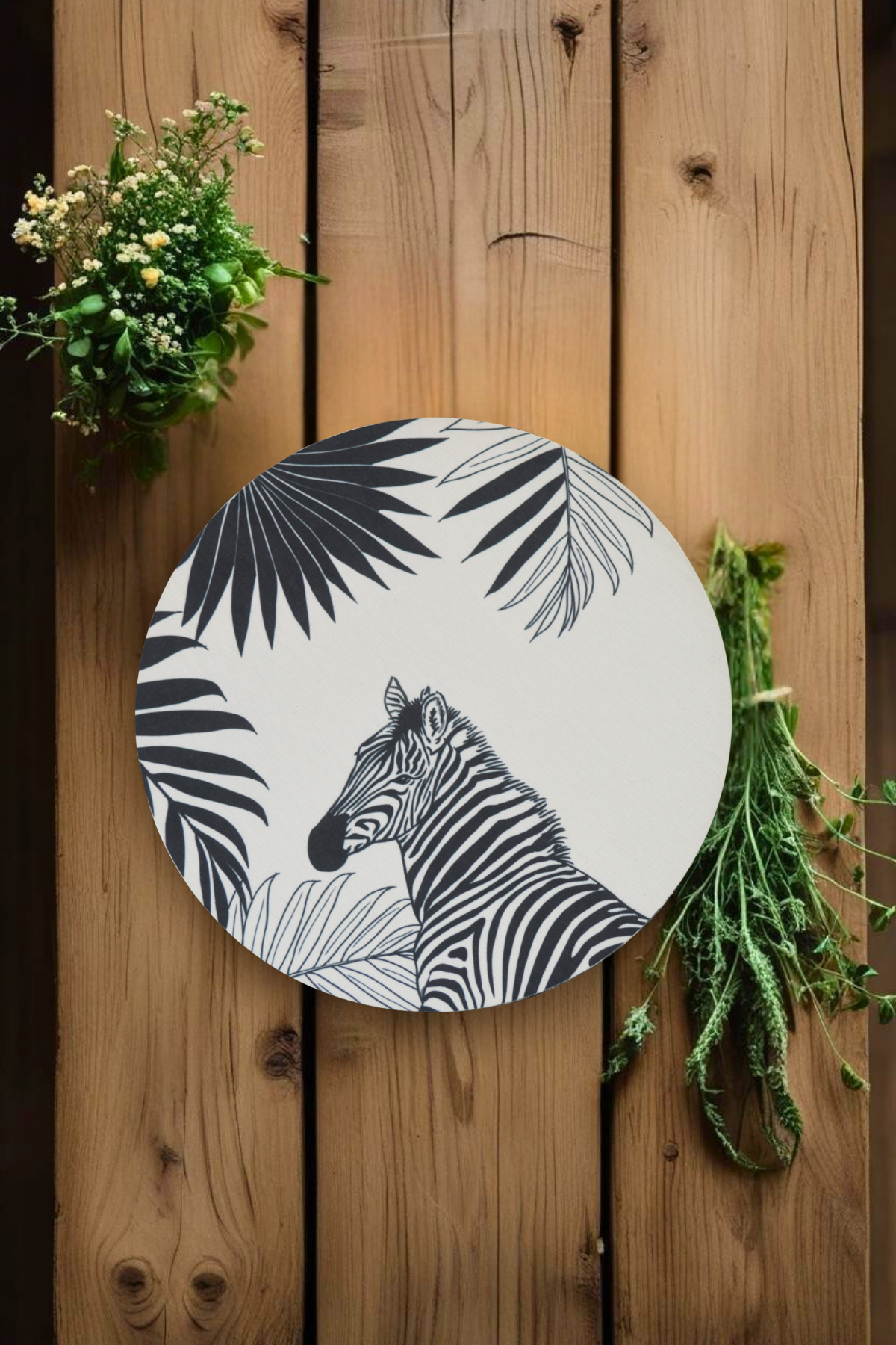 Zebra Desenli Tropikal Supla/Amerikan Servis