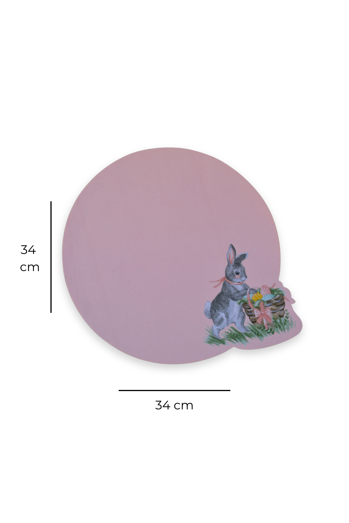 Tavşan Desenli Pembe Çocuk Supla/Amerikan Servis