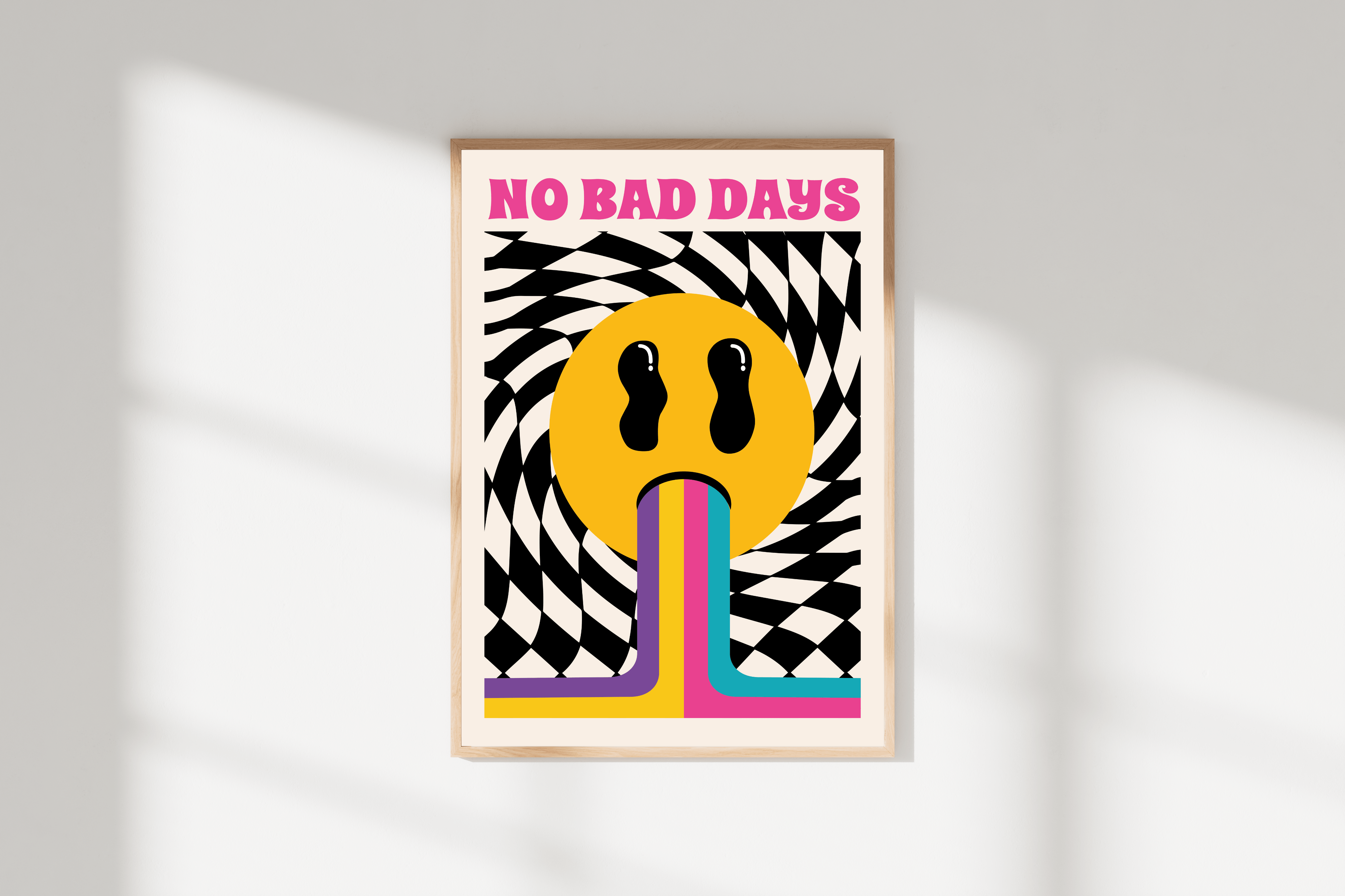 "No Bad Days" | Retro & Pozitif Enerji Posteri/Çerçevesiz