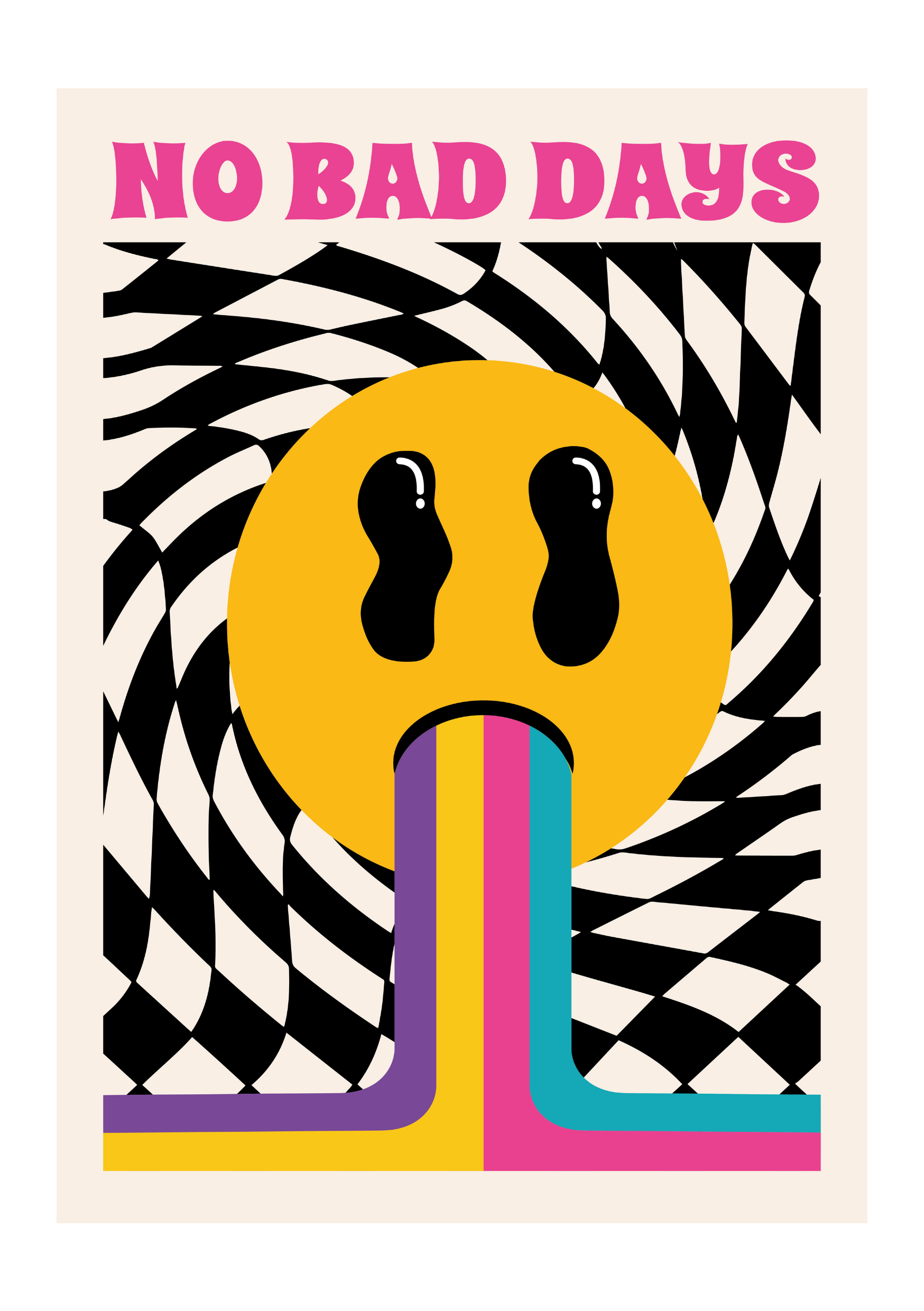 "No Bad Days" | Retro & Pozitif Enerji Posteri/Çerçevesiz