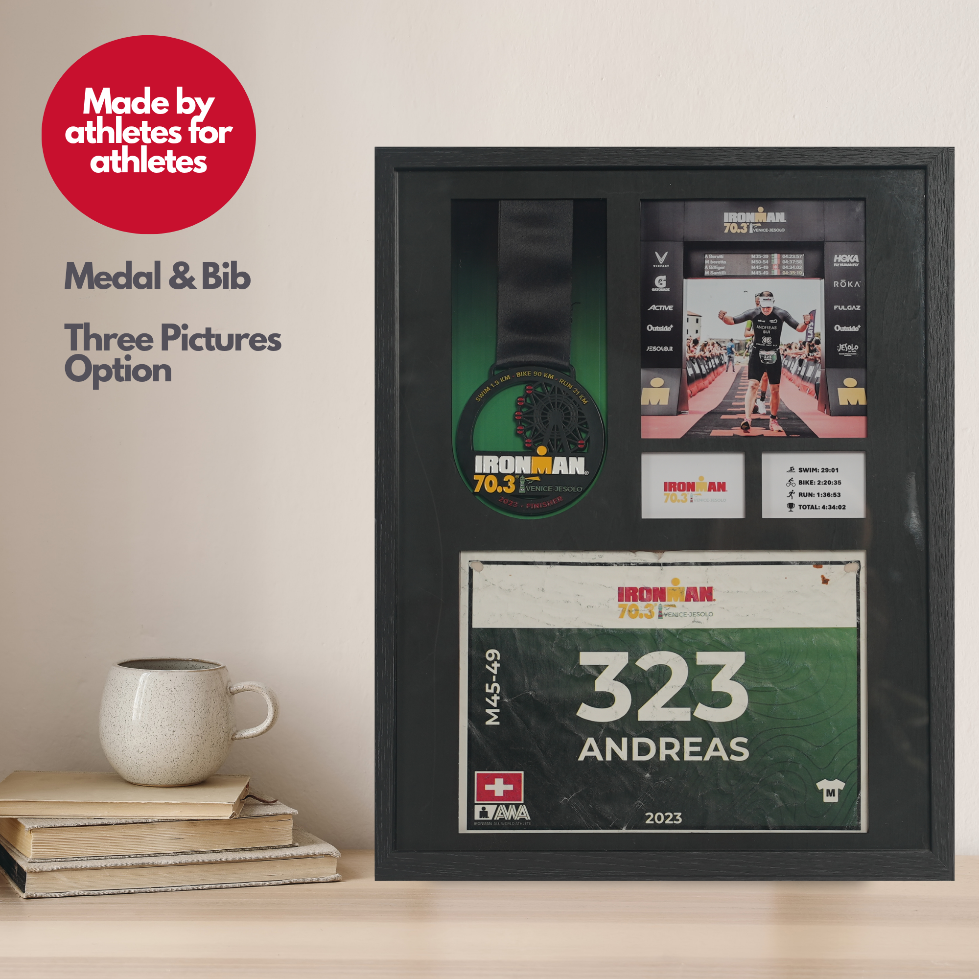 Medal Frame with three pictures